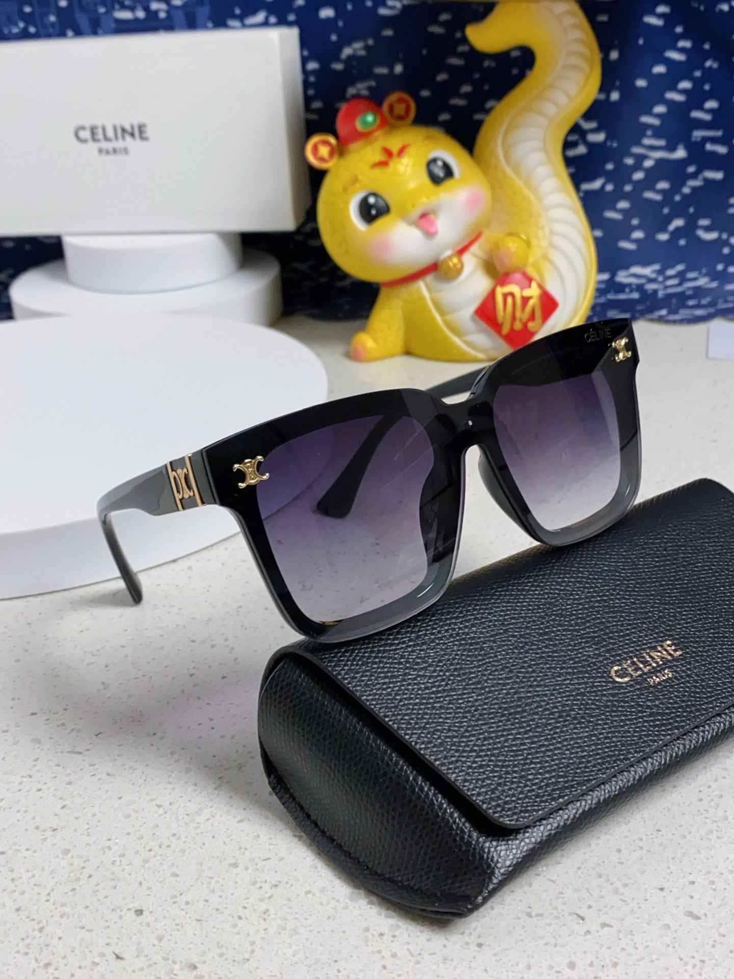 Celine Polarized Square Blue Lens Sunglasses for Men & Women - 449292 - detail image 10