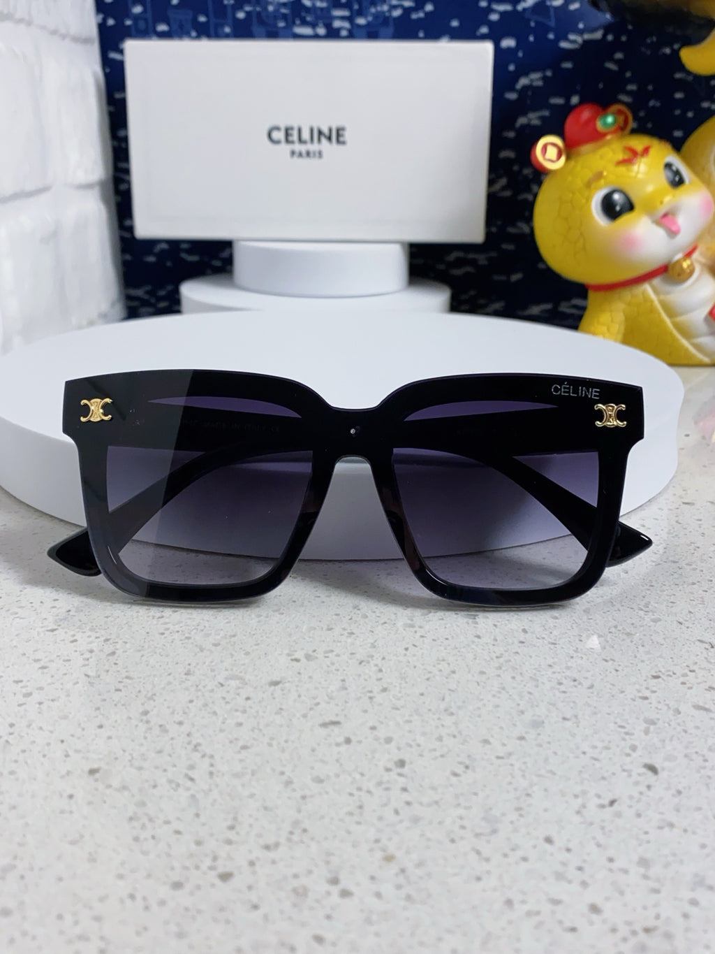 Celine Polarized Square Blue Lens Sunglasses for Men & Women - 449292 - detail image 9