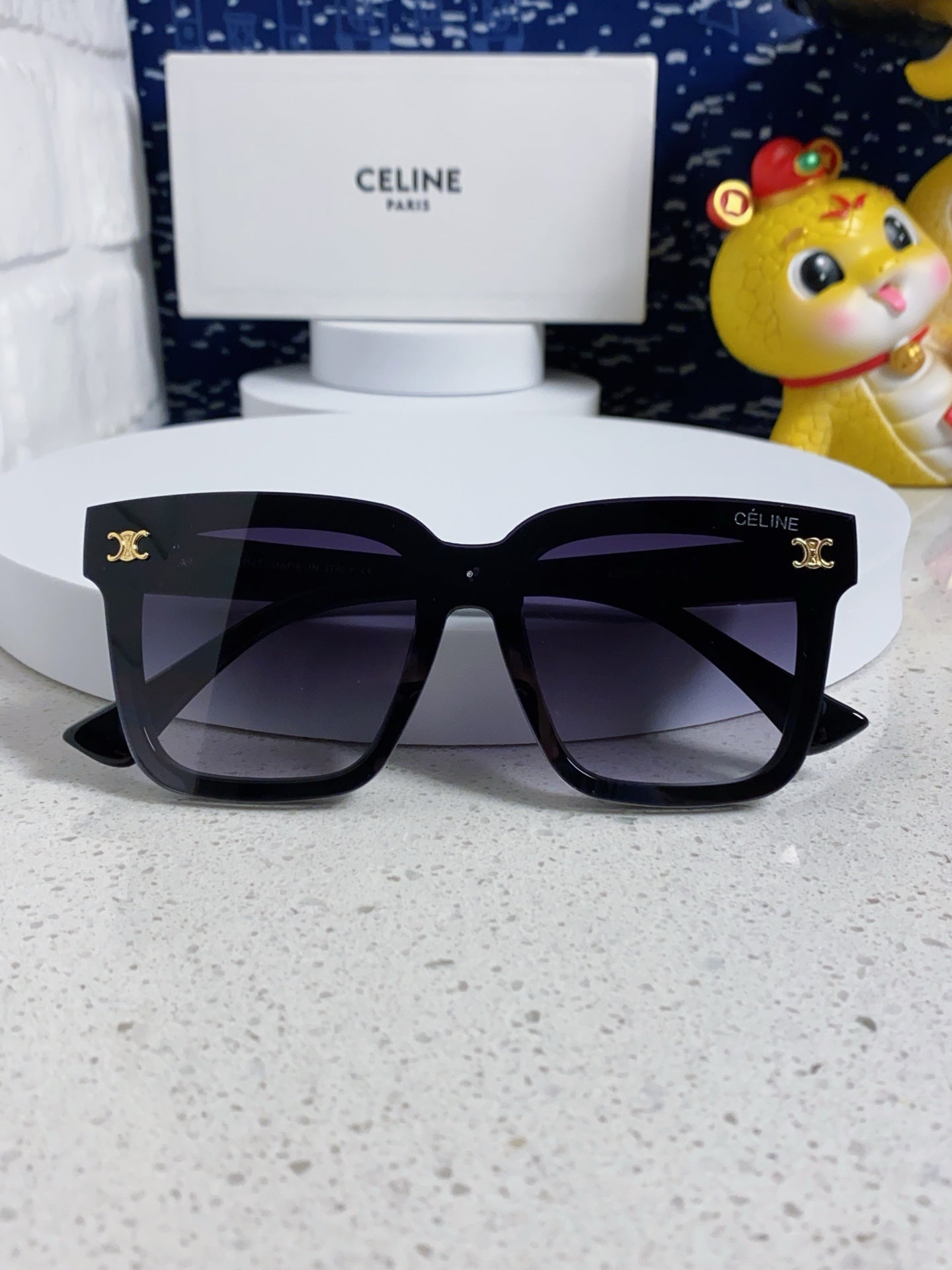 Celine Polarized Square Blue Lens Sunglasses for Men & Women - 449292 - detail image 9