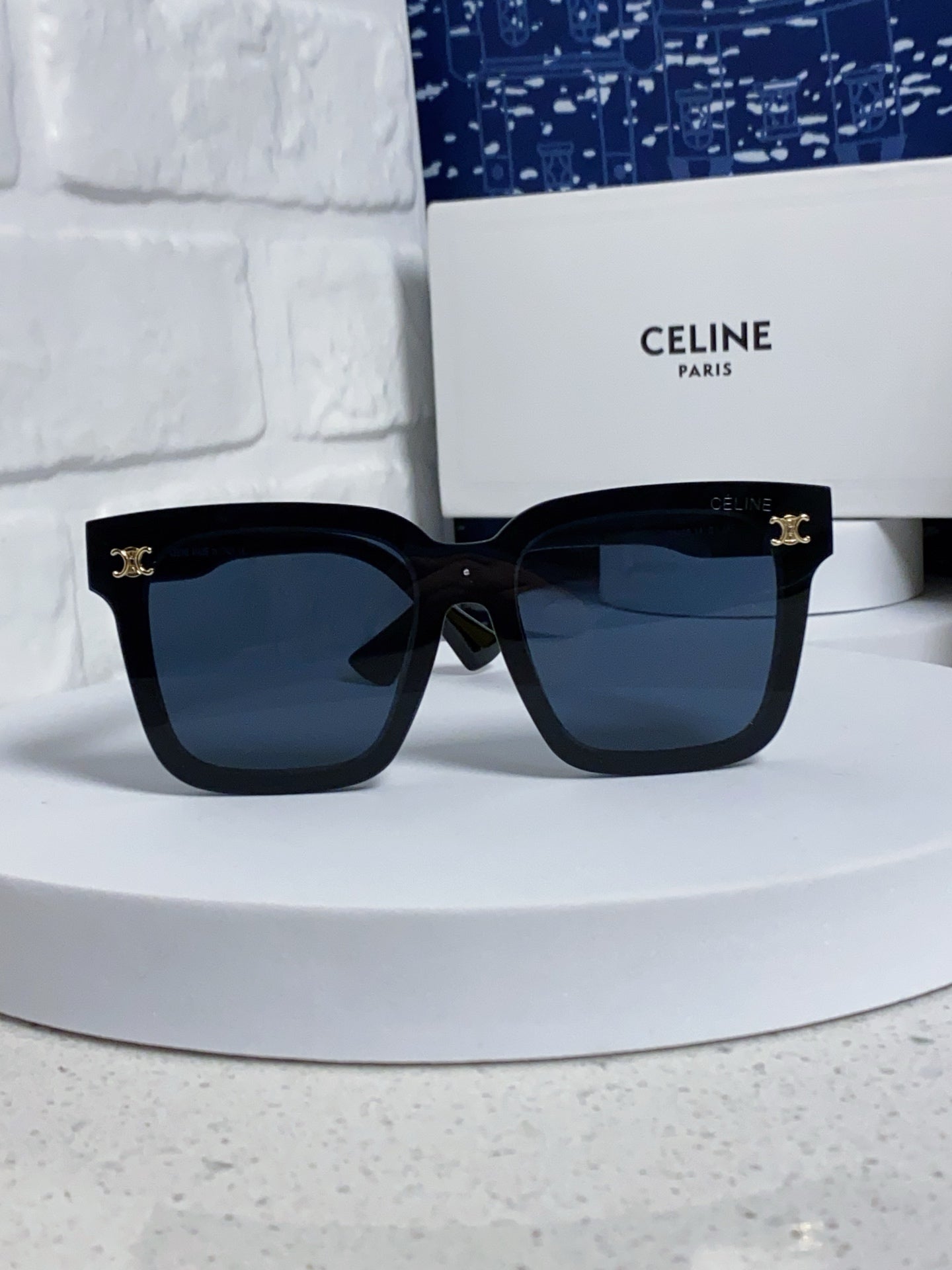 Celine Polarized Square Blue Lens Sunglasses for Men & Women
