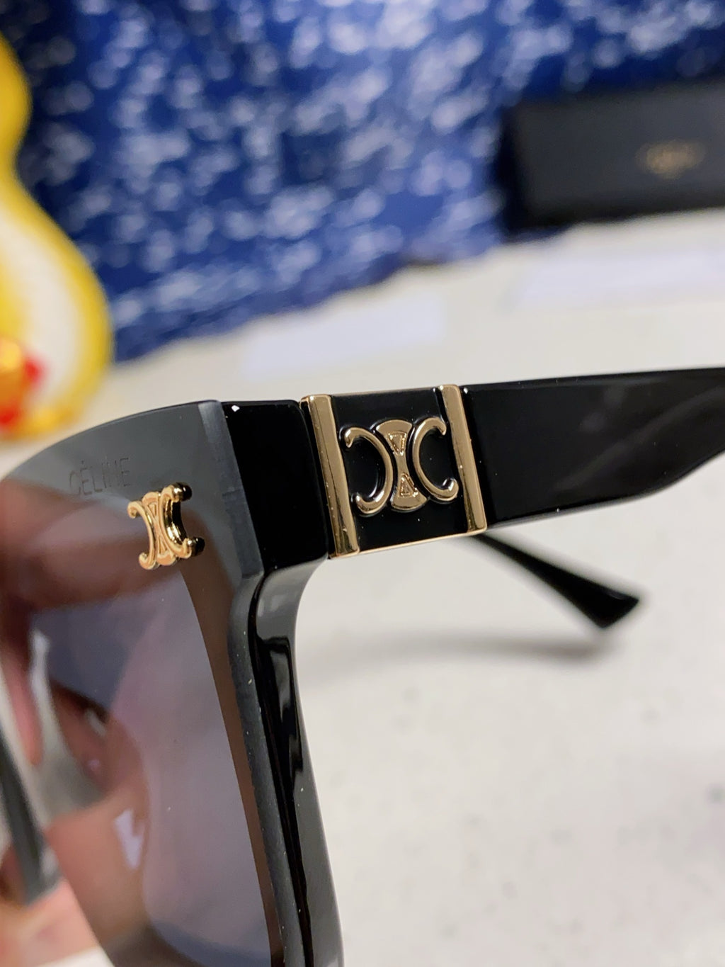 Celine Polarized Square Blue Lens Sunglasses for Men & Women - detail image 6