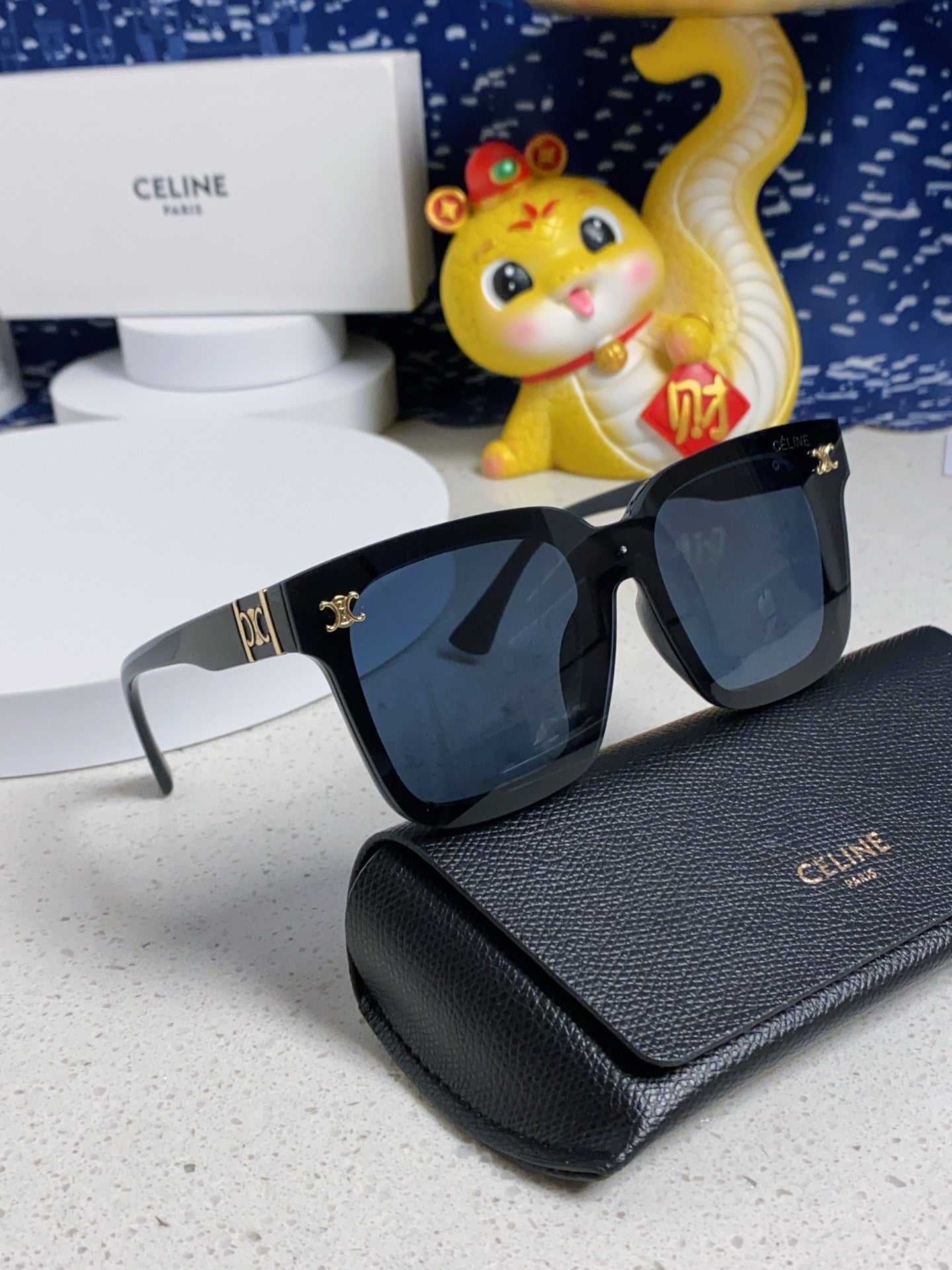 Celine Polarized Square Blue Lens Sunglasses for Men & Women - detail image 9