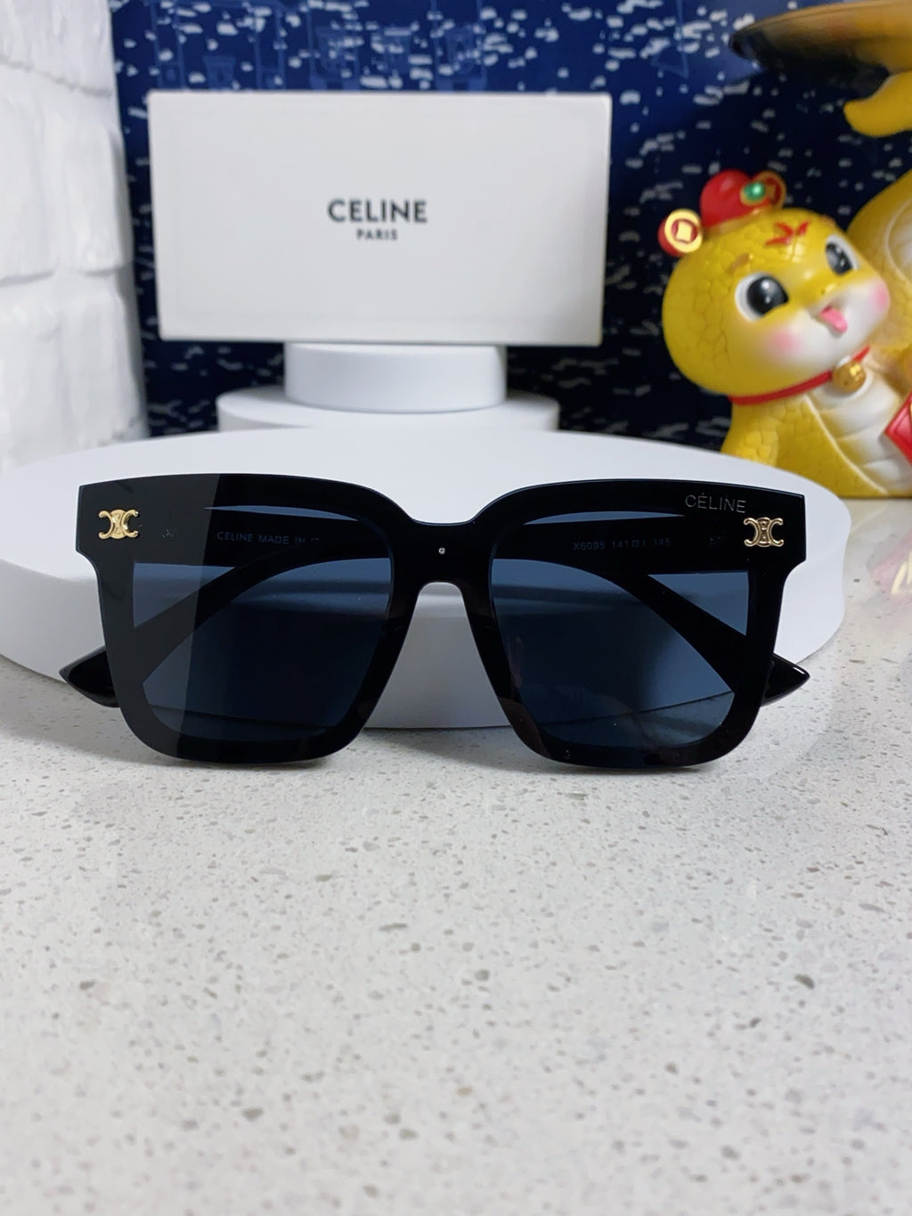 Celine Polarized Square Blue Lens Sunglasses for Men & Women - detail image 8
