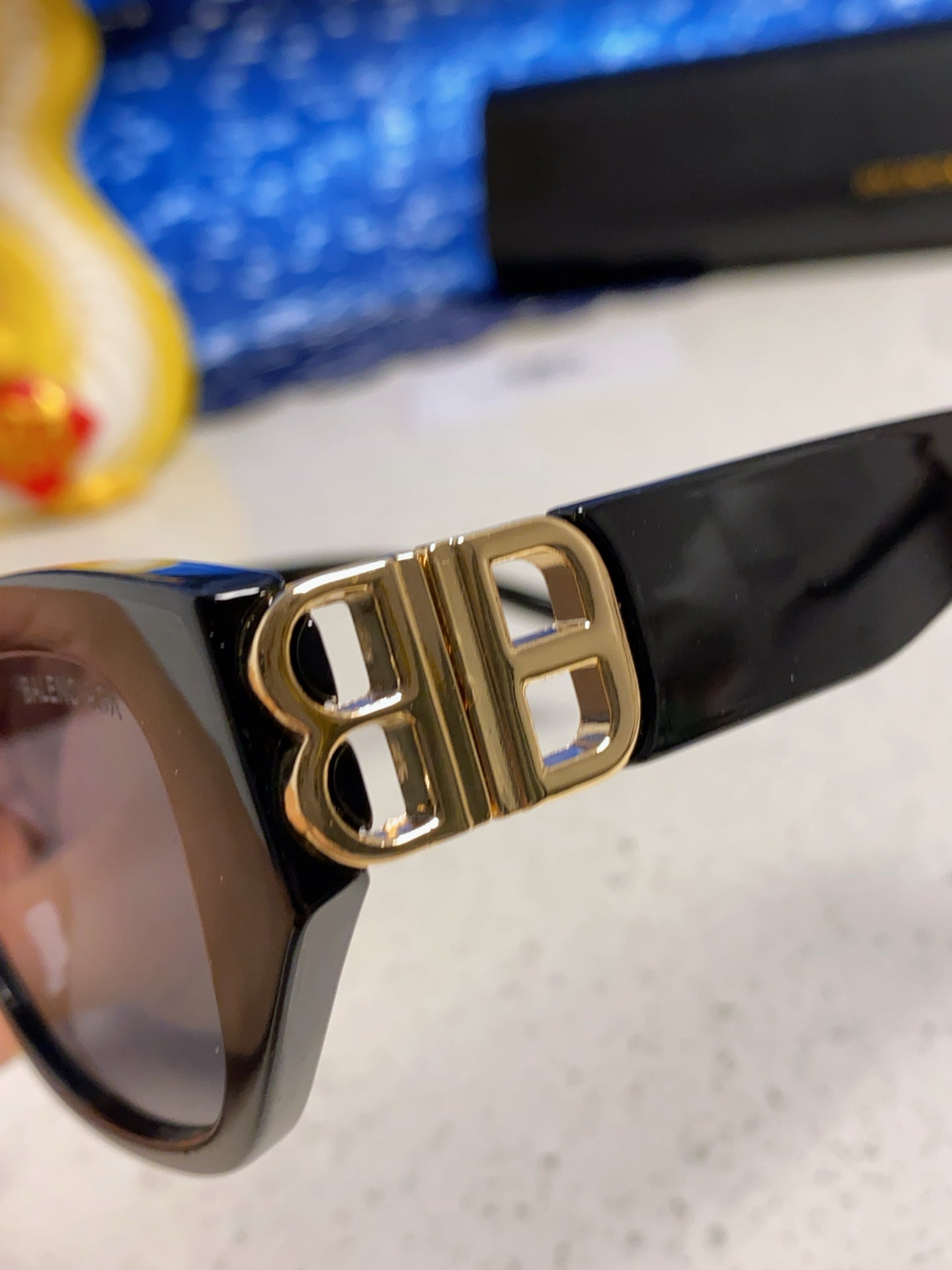 Balenciaga Metal Cat-Eye Red Lens Sunglasses for Men & Women - detail image 8