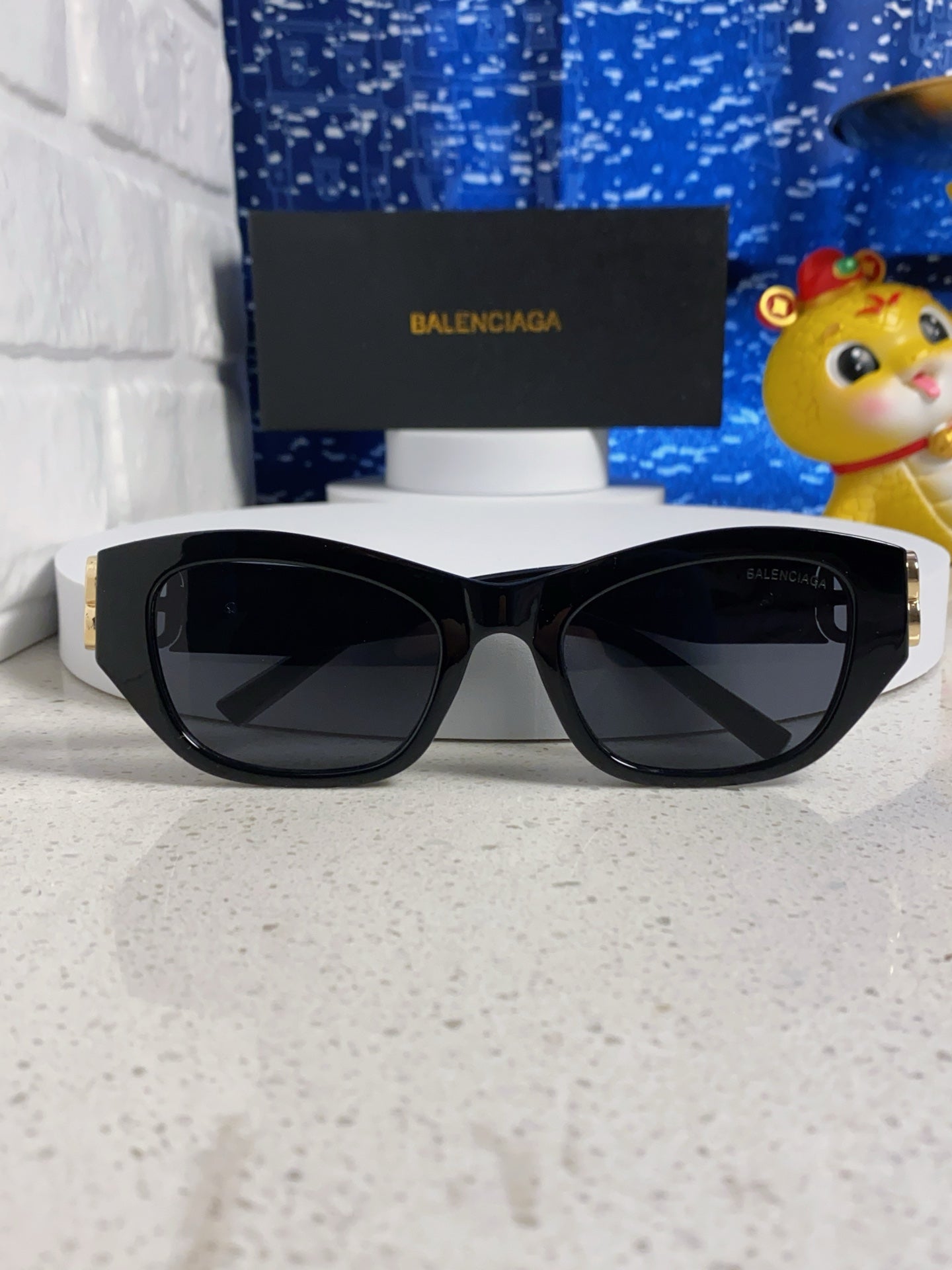 Balenciaga Metal Cat-Eye Red Lens Sunglasses for Men & Women - detail image 10
