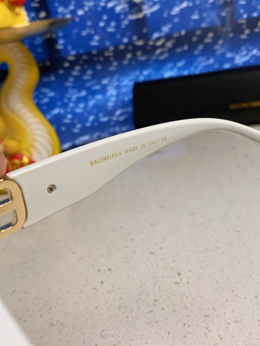 Balenciaga Metal Cat-Eye Silver Lens Sunglasses for Men & Women - detail image 8