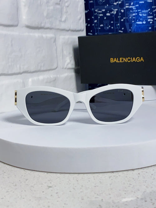 Balenciaga Metal Cat-Eye Silver Lens Sunglasses for Men & Women - detail image 2