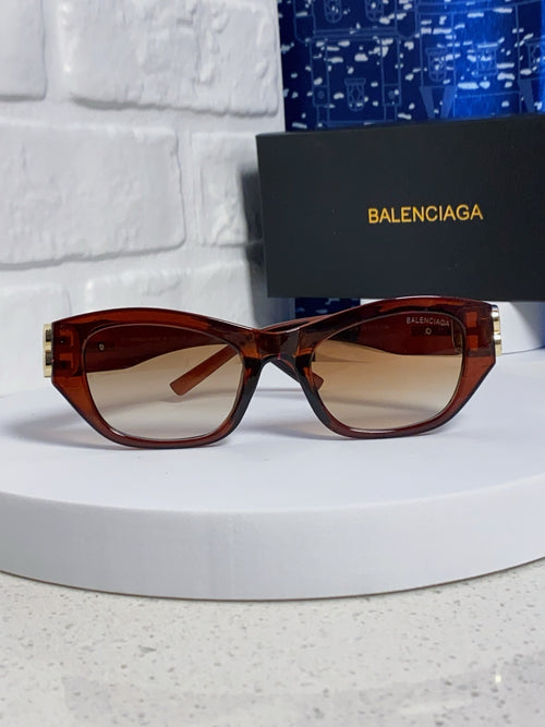Balenciaga Metal Cat-Eye Brown Lens Sunglasses for Men & Women - detail image 2