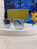 Burberry Polarized Metal Square Silver Lens Sunglasses for Men & Wome - 465934