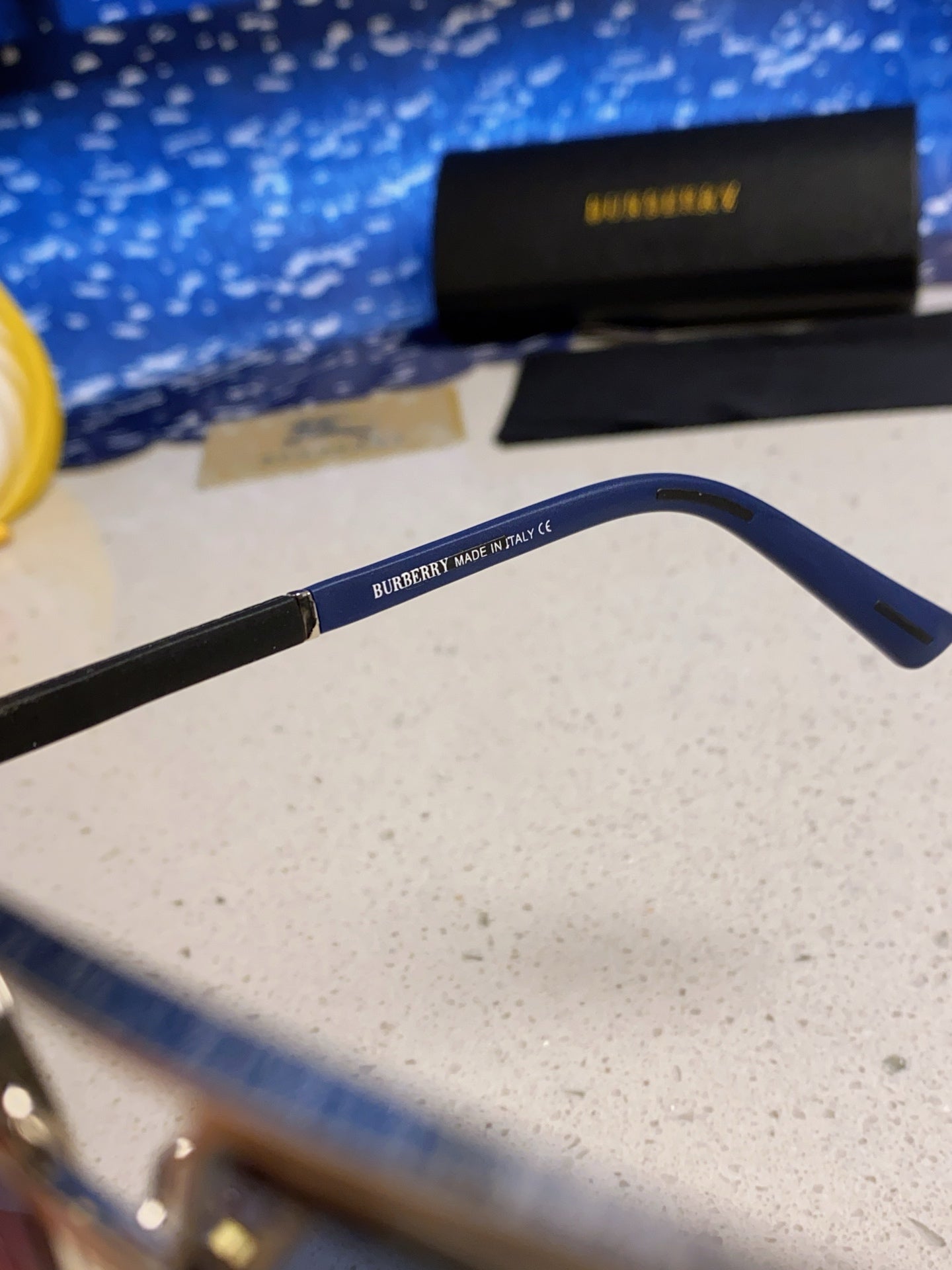 Burberry Polarized Metal Square Silver Lens Sunglasses for Men & Wome - 465934 - detail image 8