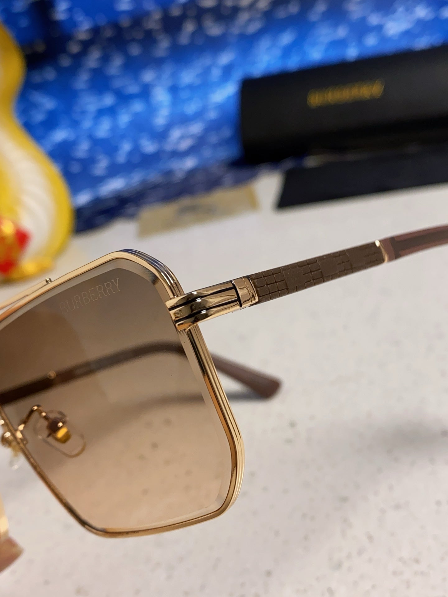 Burberry Polarized Metal Square Brown Lens Sunglasses for Men & Women - 465935 - detail image 7