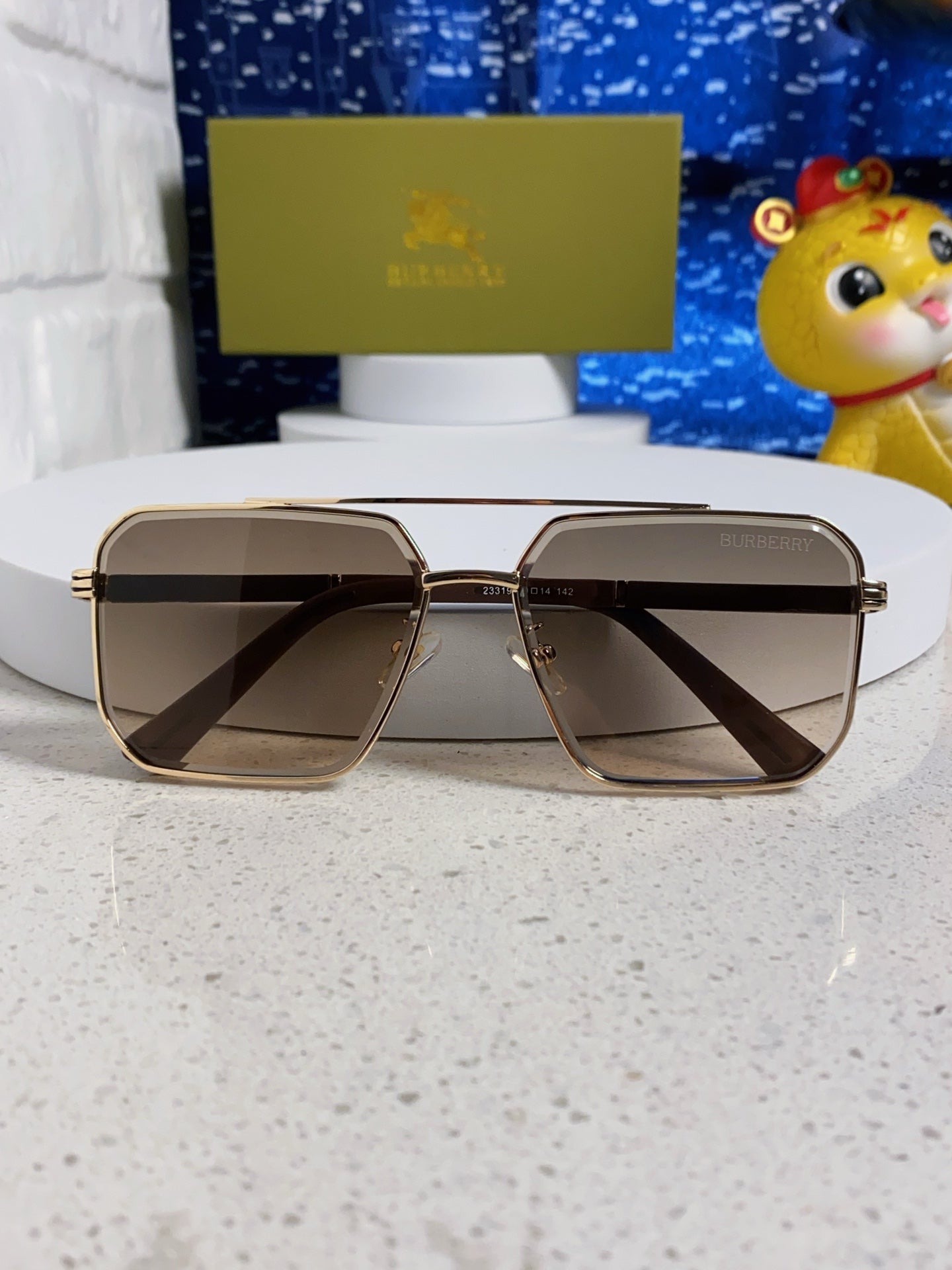 Burberry Polarized Metal Square Brown Lens Sunglasses for Men & Women - 465935 - detail image 9