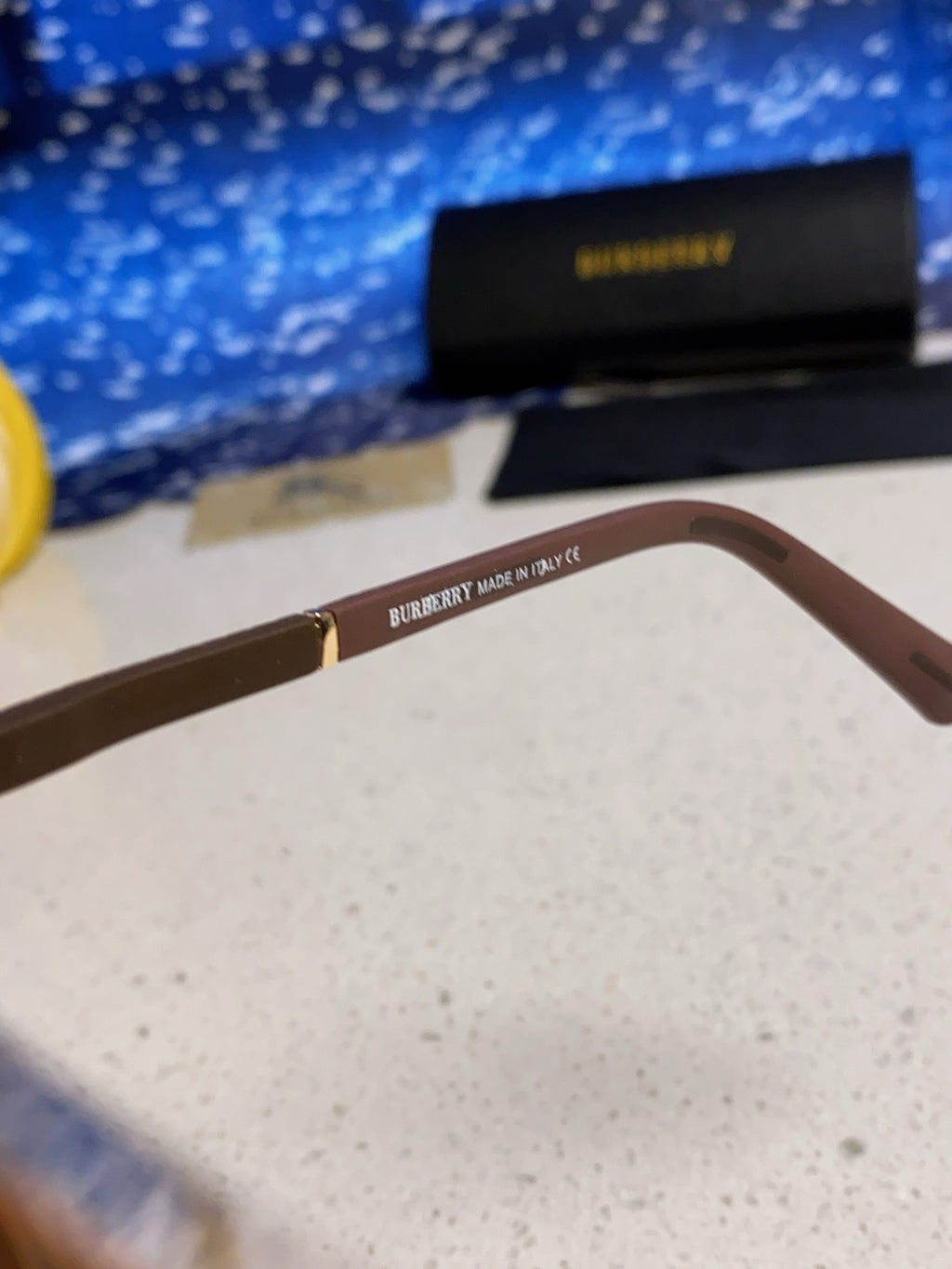 Burberry Polarized Metal Square Brown Lens Sunglasses for Men & Women - detail image 8