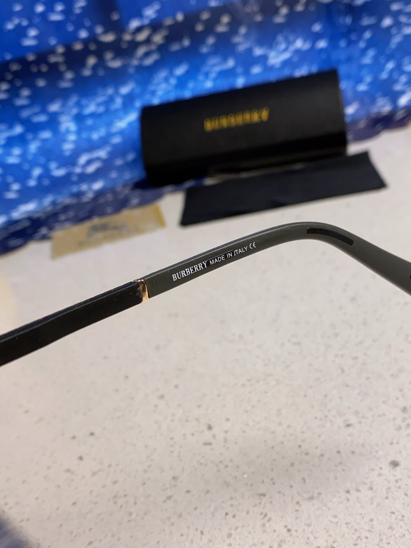 Burberry Polarized Metal Square Silver Lens Sunglasses for Men & Women - detail image 8