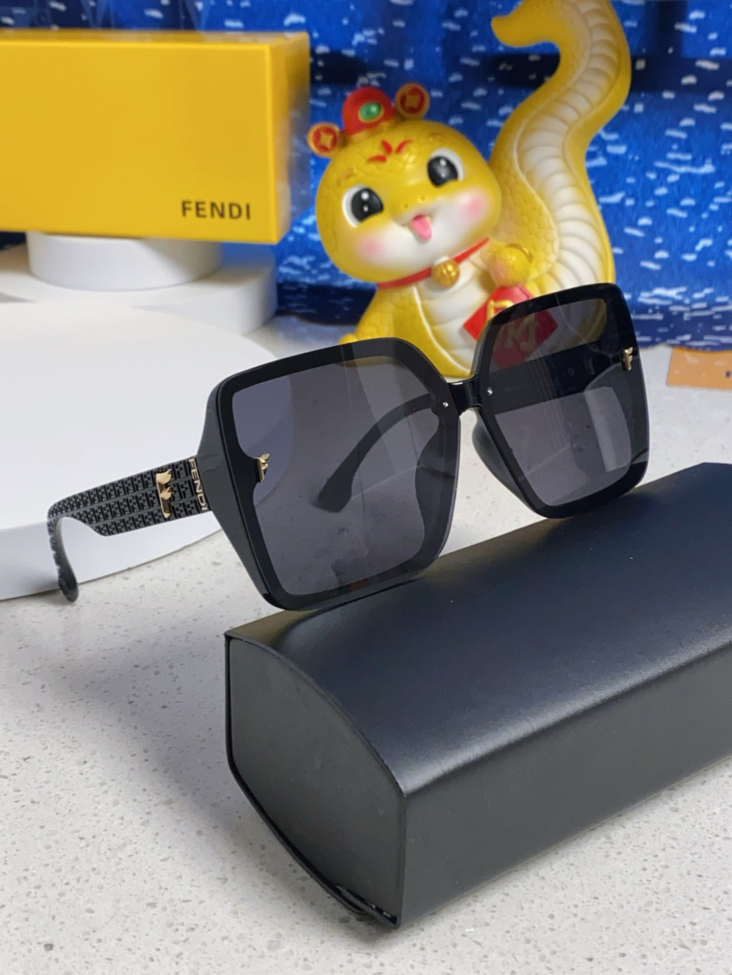Fendi Oversized Black Lens Sunglasses for Women - detail image 9