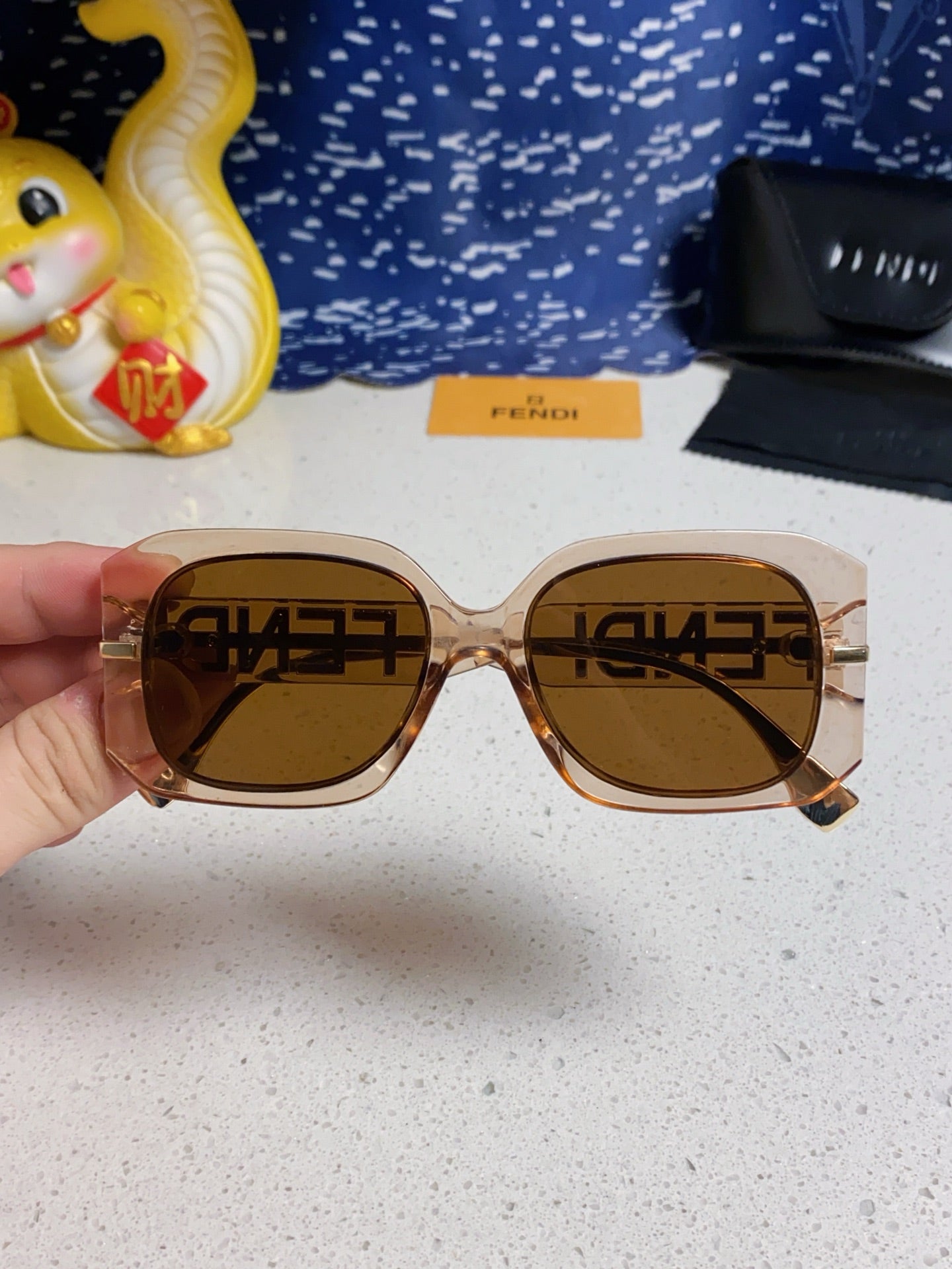 Fendi Oversized Brown Lens Sunglasses for Women - 466209 - detail image 4