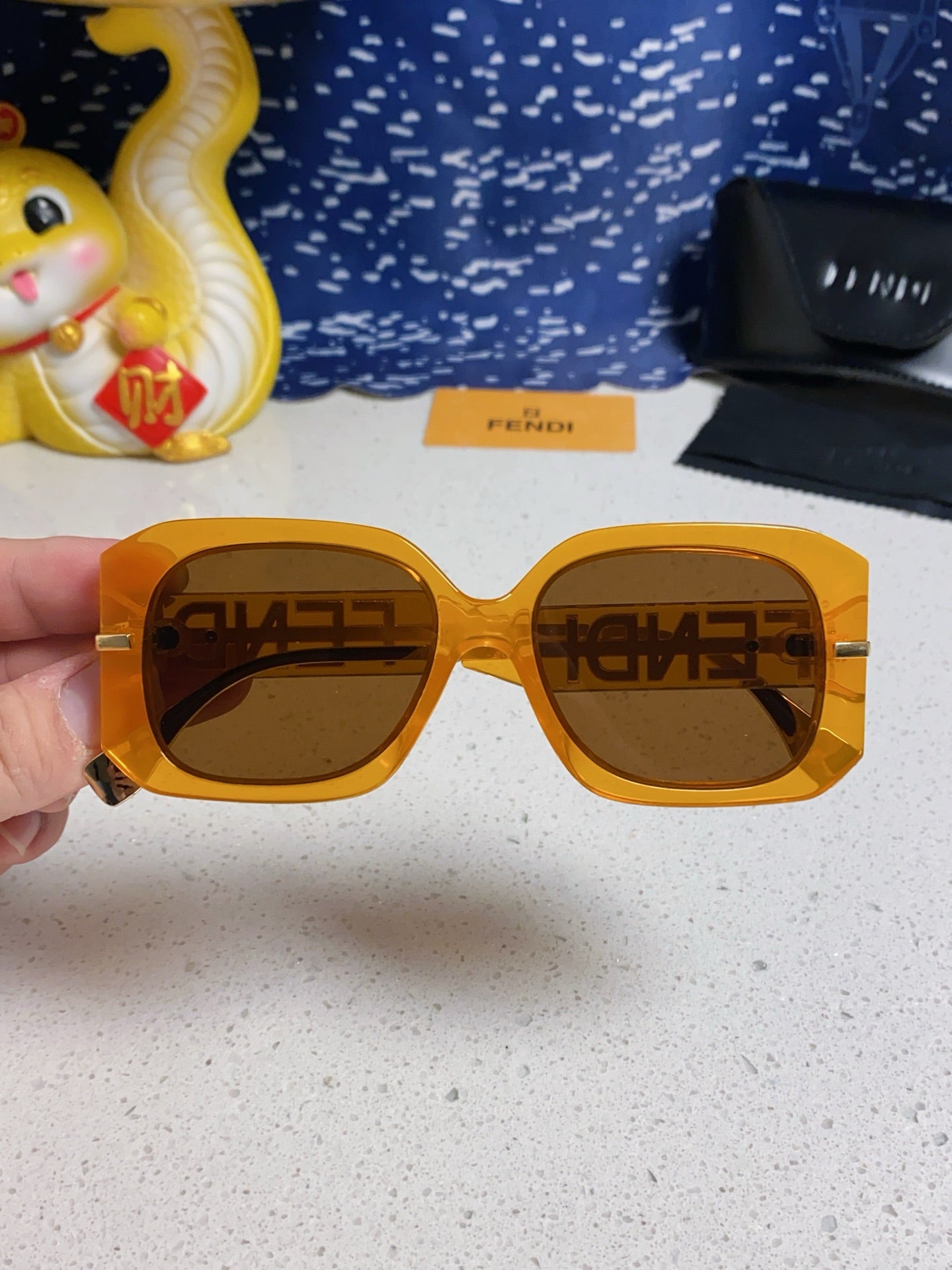 Fendi Oversized Brown Lens Sunglasses for Women - 466210 - detail image 4