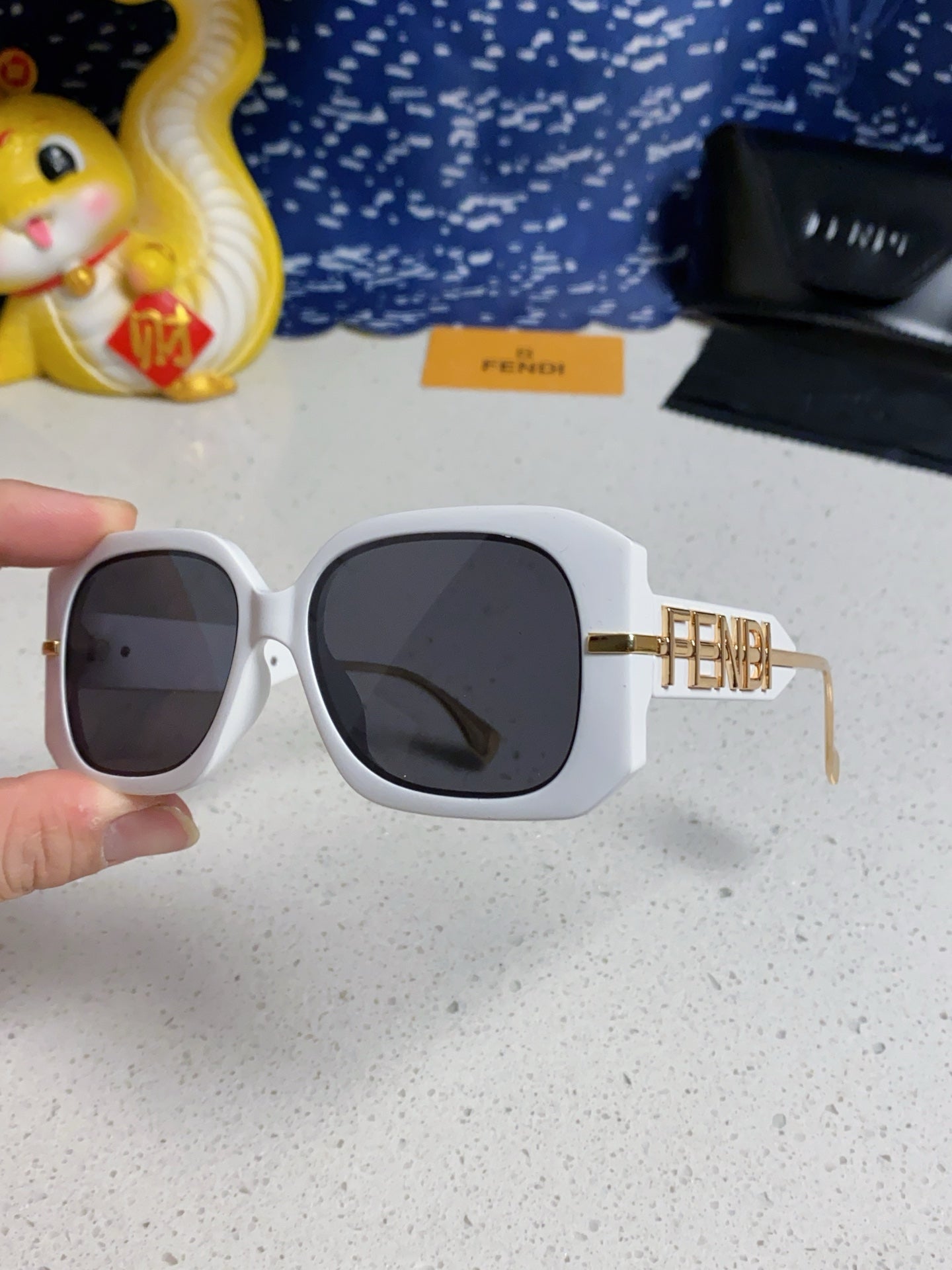 Fendi Oversized Silver Lens Sunglasses for Women - 466212 - detail image 6