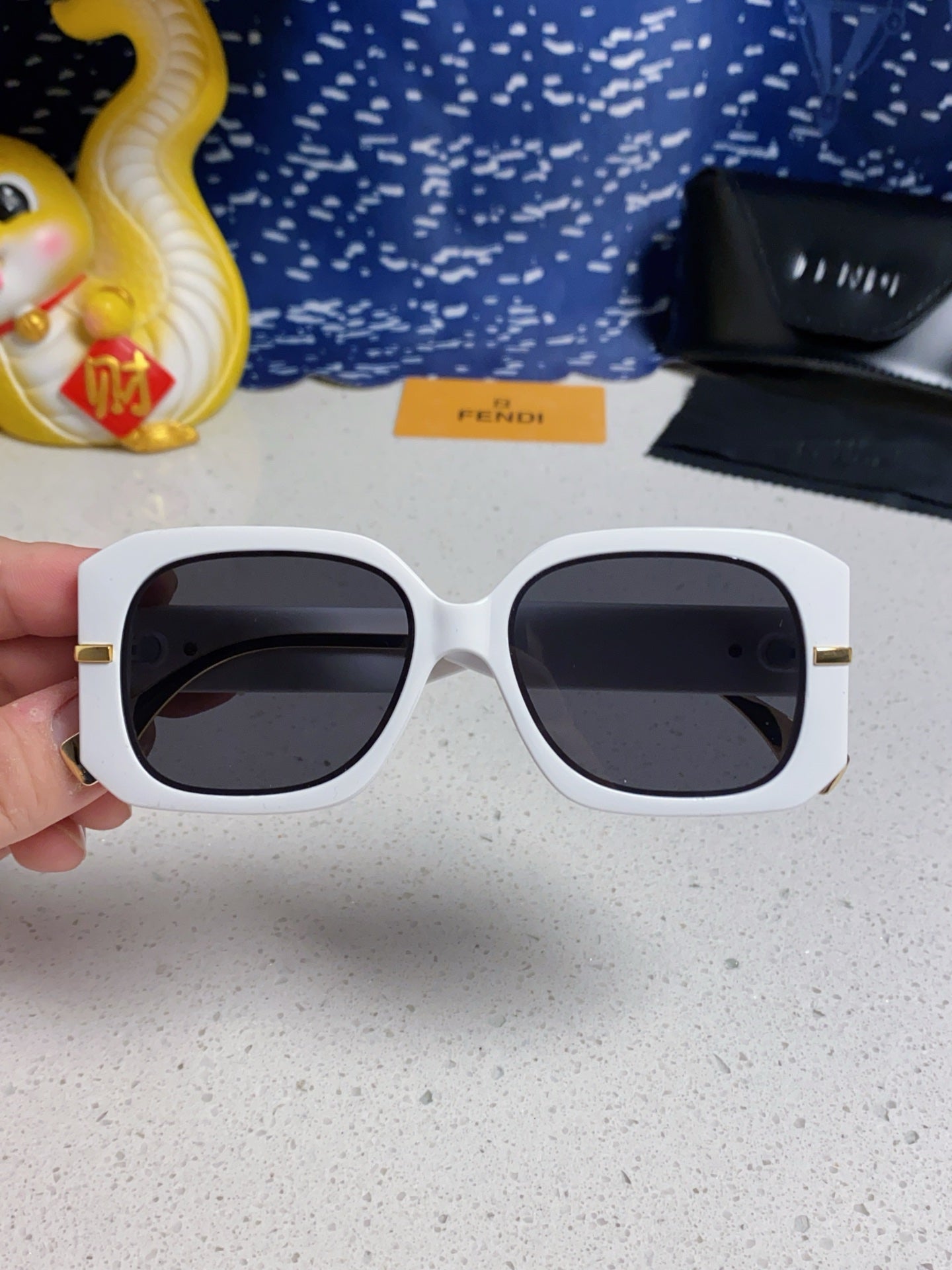 Fendi Oversized Silver Lens Sunglasses for Women - 466212 - detail image 4