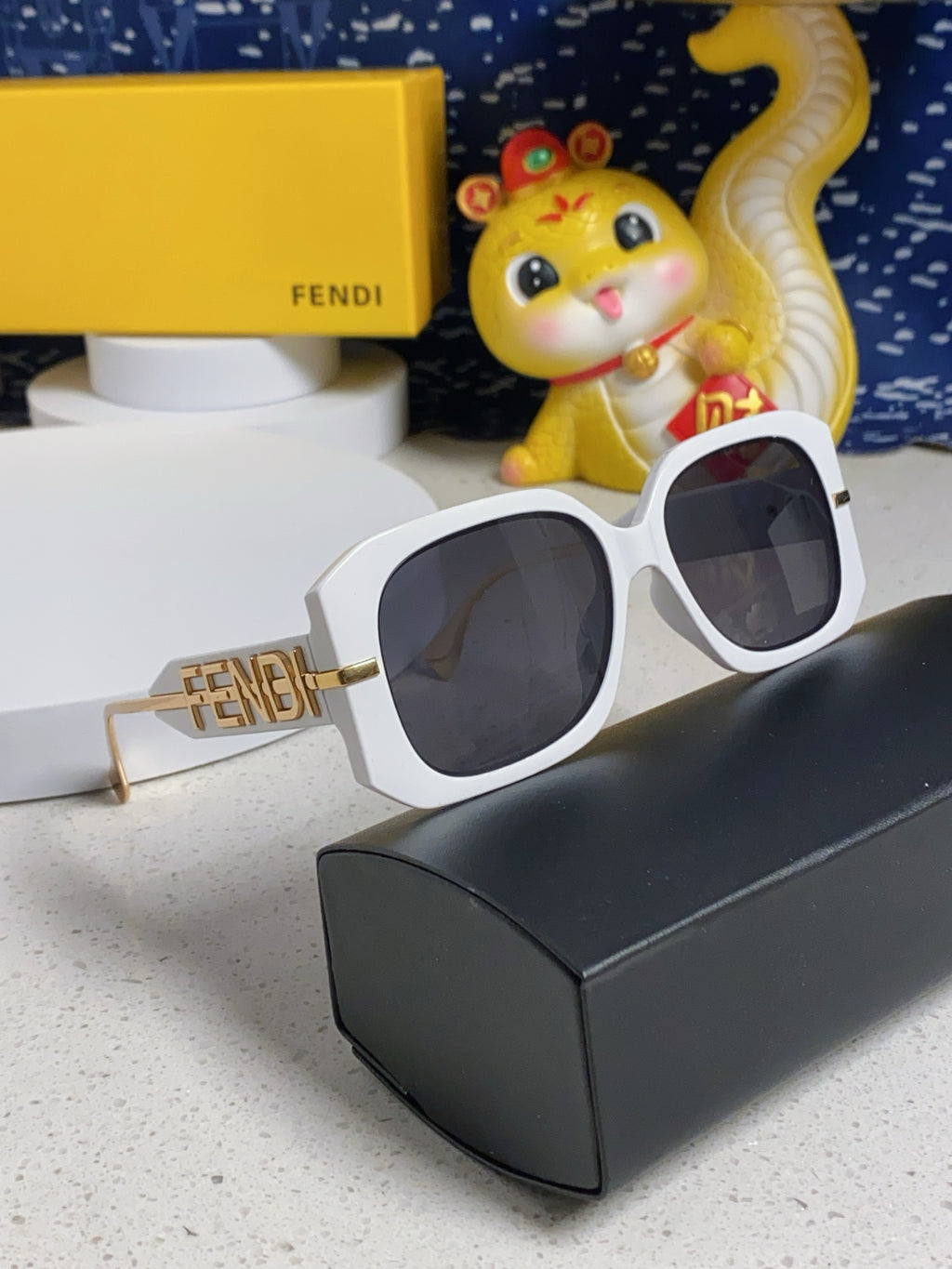 Fendi Oversized Silver Lens Sunglasses for Women - 466212 - detail image 9