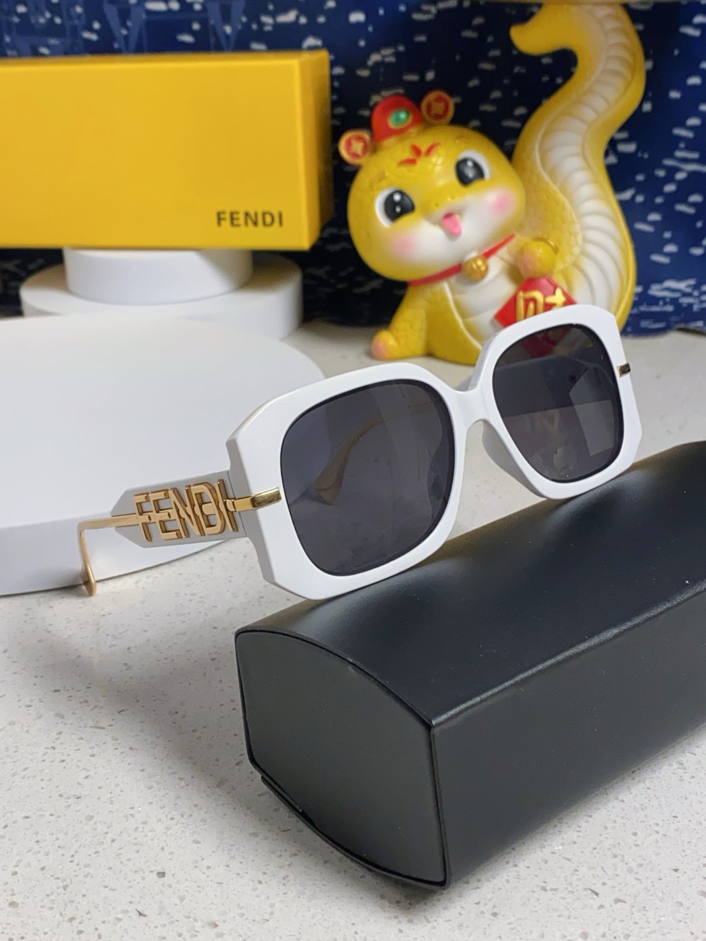 Fendi Oversized Silver Lens Sunglasses for Women - 466212 - detail image 9