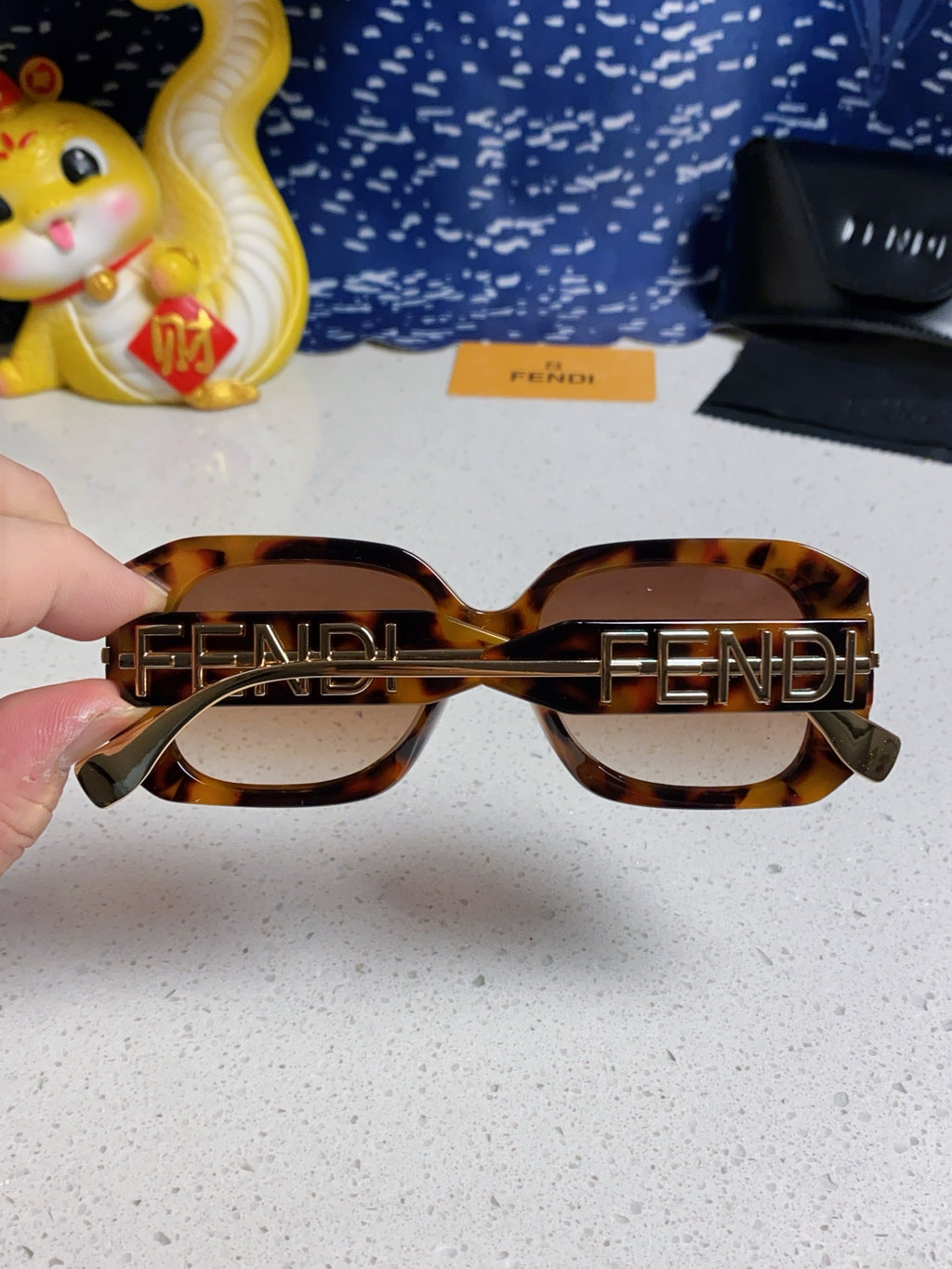 Fendi Oversized Brown Lens Sunglasses for Women - detail image 4