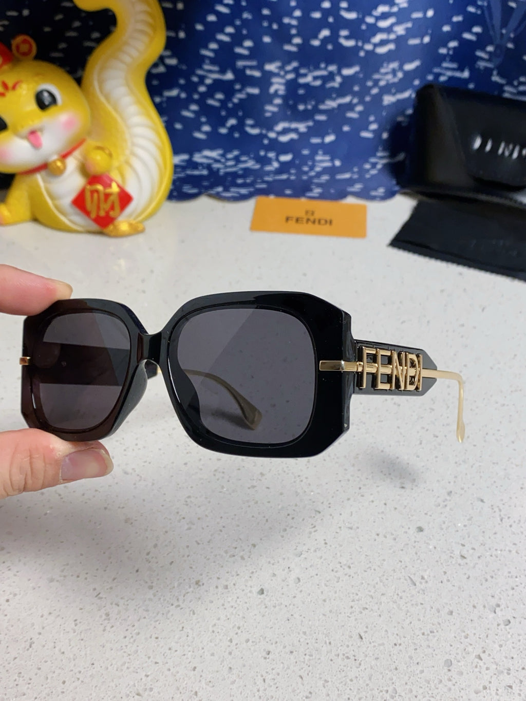 Fendi Oversized Silver Lens Sunglasses for Women - detail image 6