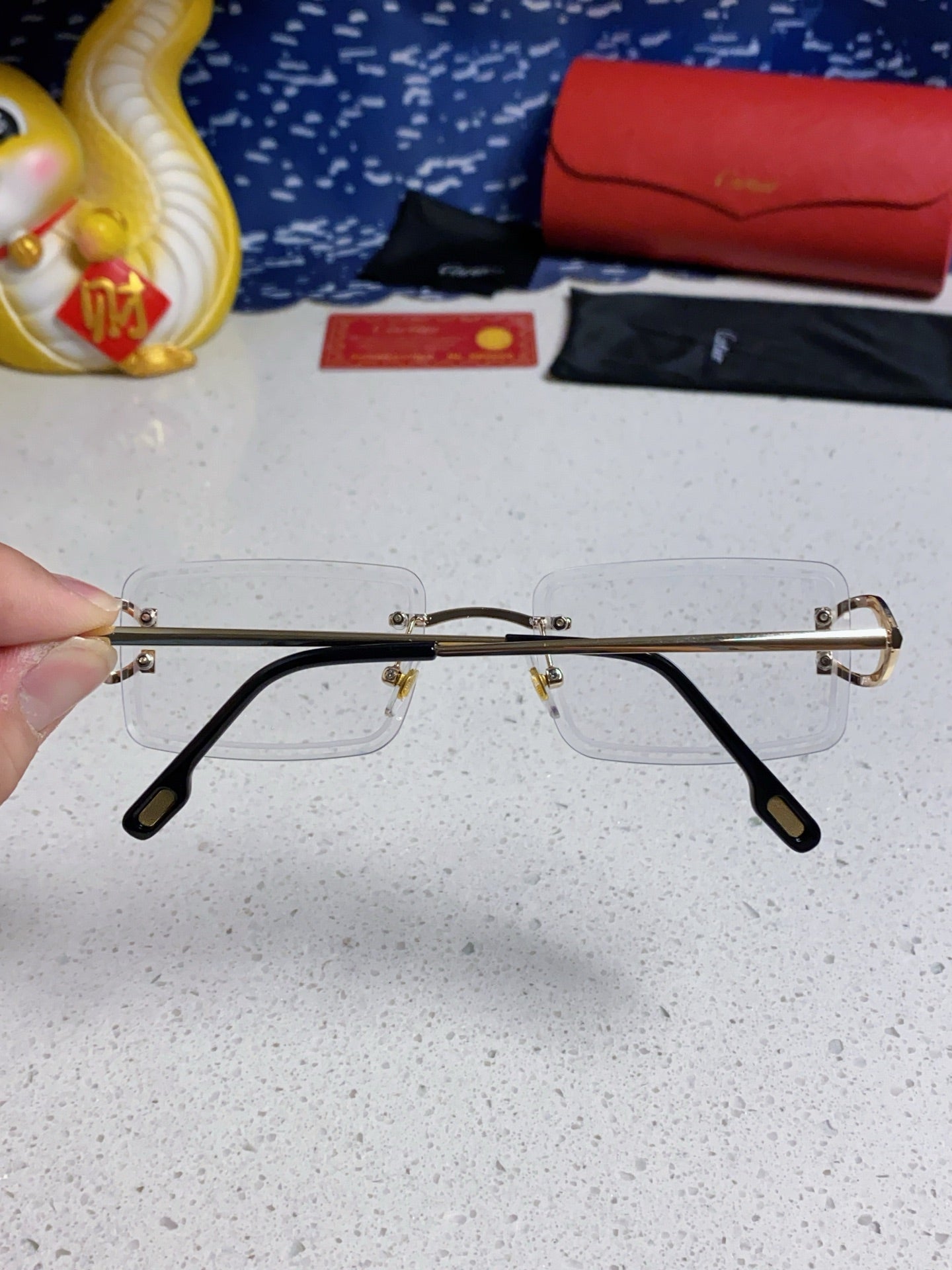 Cartier Fashion Silver Lens Sunglasses for Men & Women - detail image 5