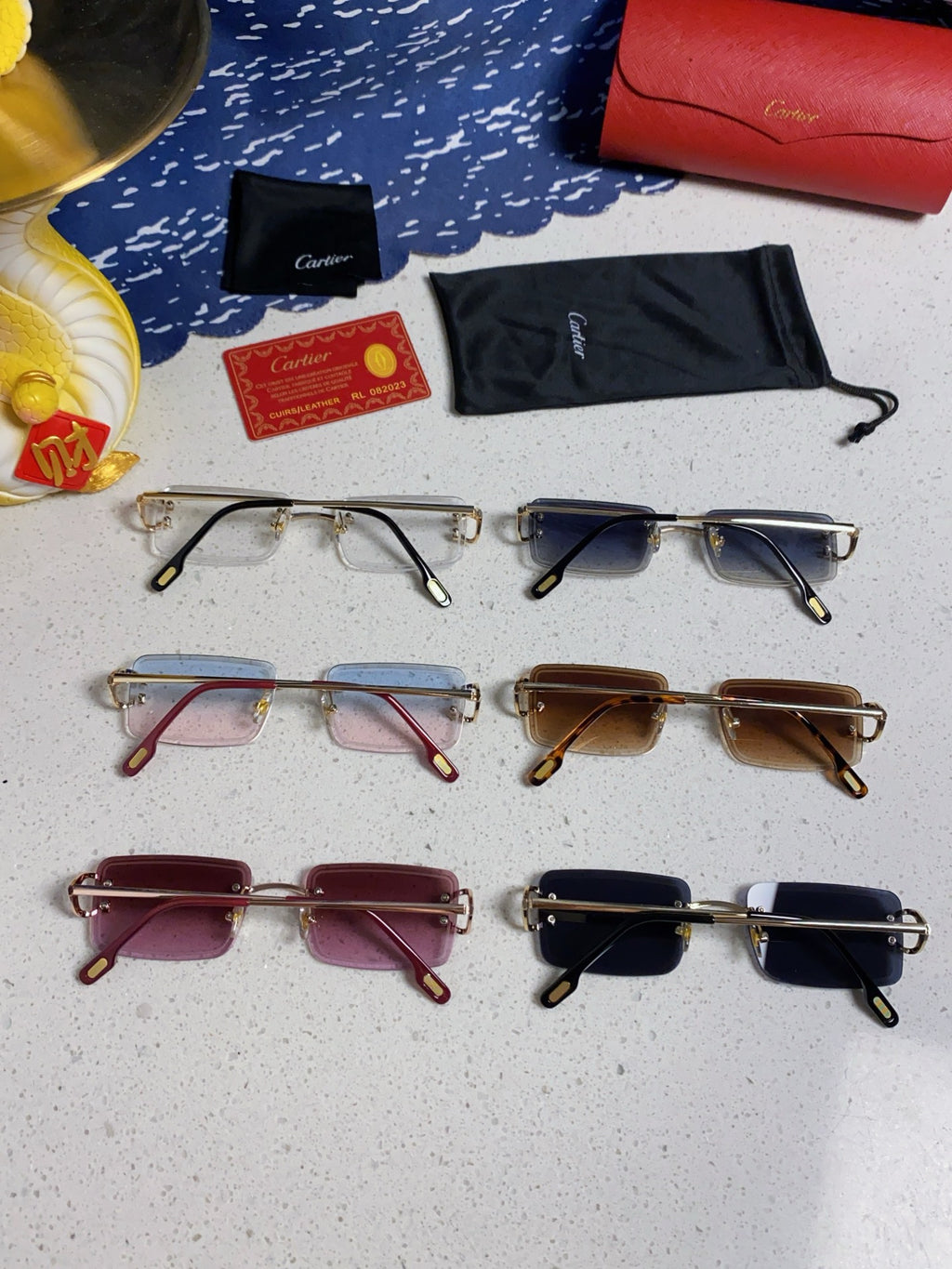 Cartier Fashion Brown Lens Sunglasses for Men & Women - detail image 10