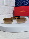 Cartier Fashion Brown Lens Sunglasses for Men & Women