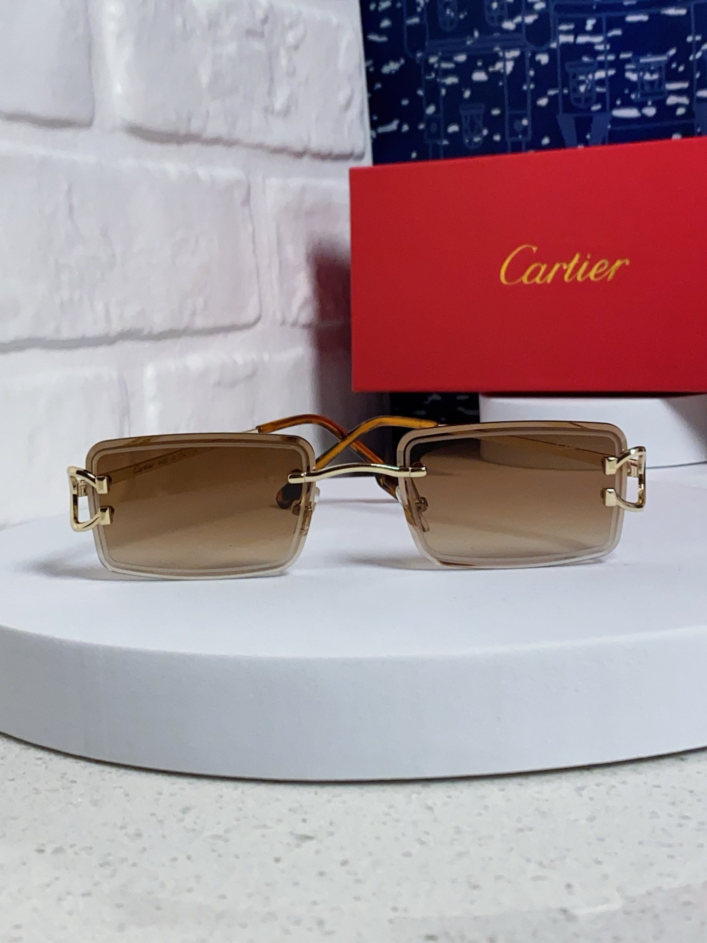 Cartier Fashion Brown Lens Sunglasses for Men & Women
