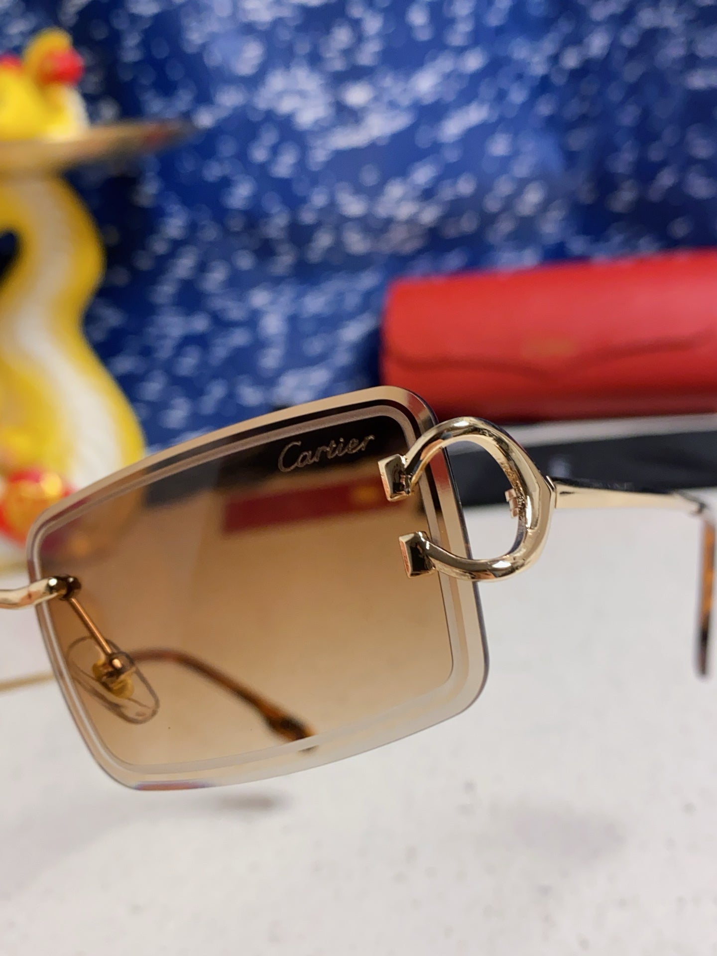 Cartier Fashion Brown Lens Sunglasses for Men & Women - detail image 6