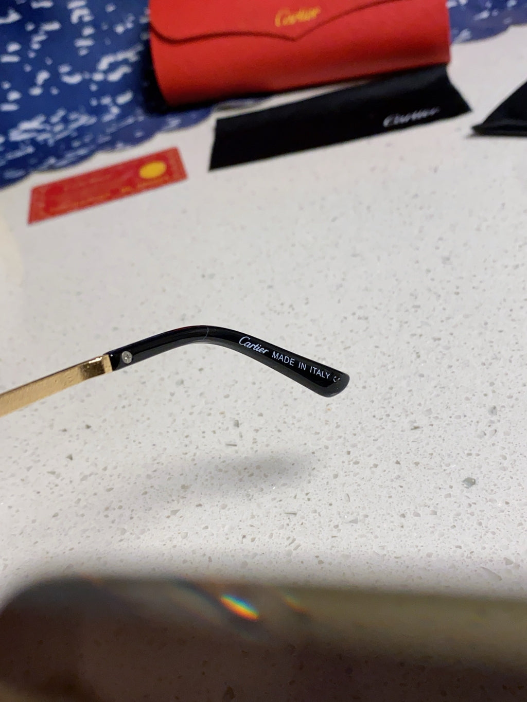 Cartier Lightweight Rimless Silver Lens Sunglasses for Men & Women - 487318 - detail image 8