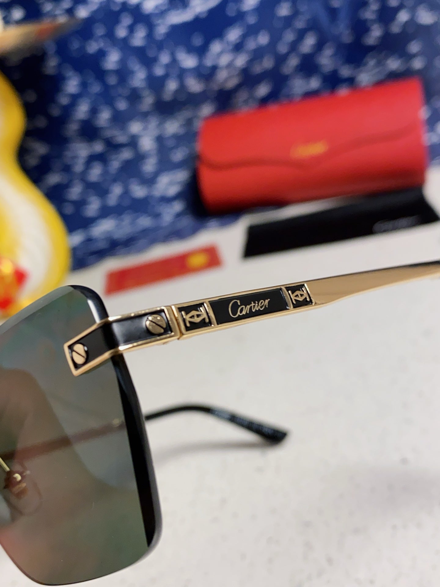 Cartier Lightweight Rimless Silver Lens Sunglasses for Men & Women - 432302 - detail image 7