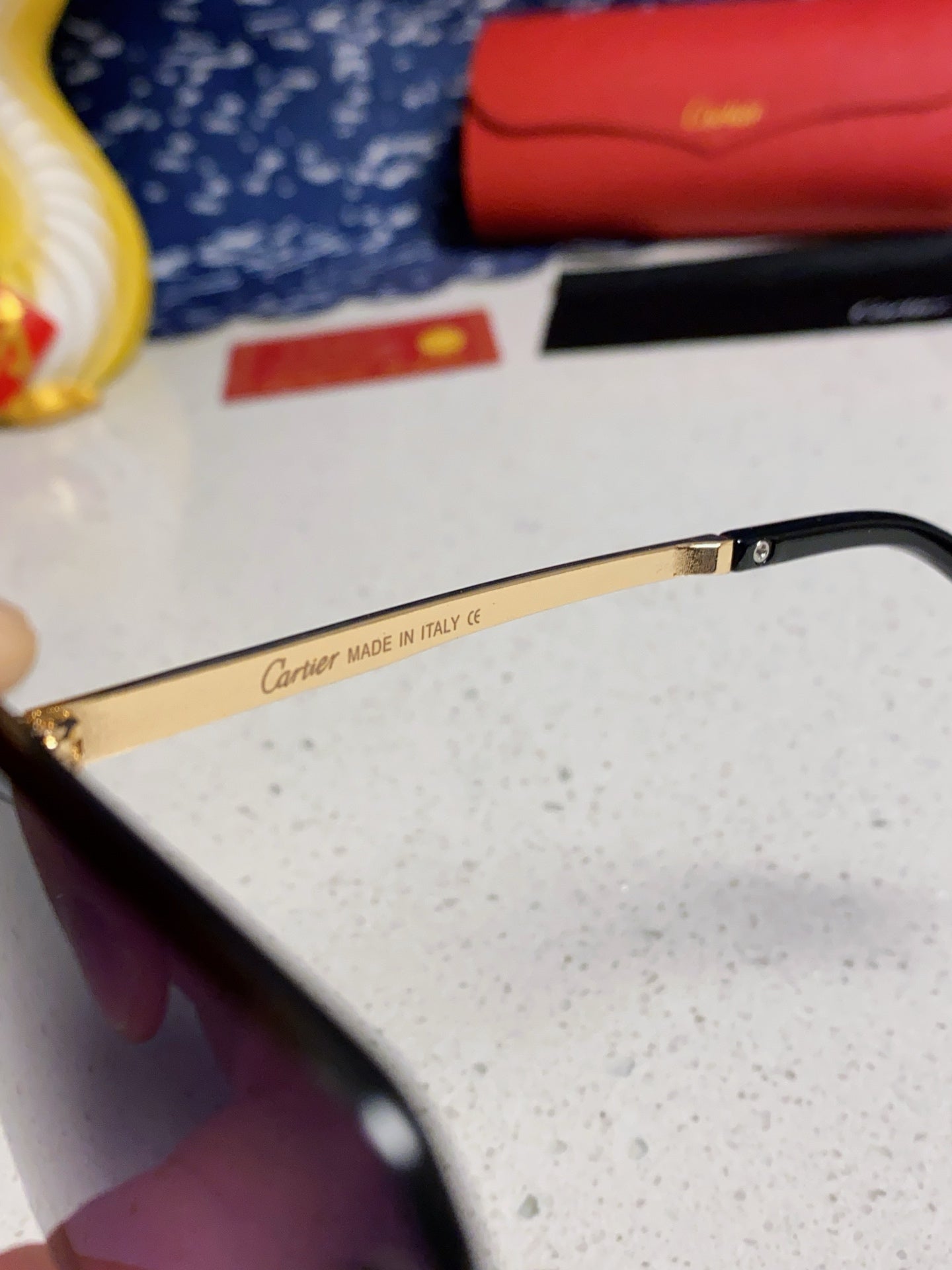 Cartier Lightweight Rimless Silver Lens Sunglasses for Men & Women - 487322 - detail image 8