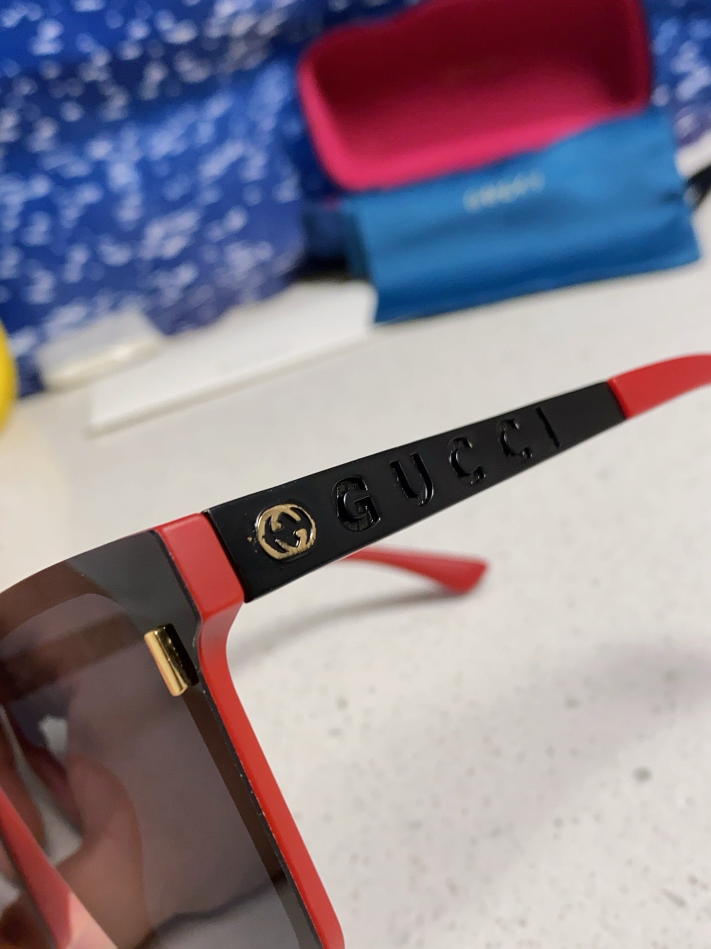 Gucci Polarized Square Silver Lens Sunglasses for Men & Women - 486444 - detail image 7