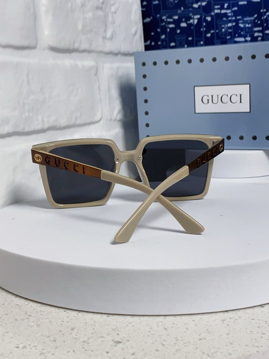 Gucci Polarized Square Silver Lens Sunglasses for Men & Women - 486445 - detail image 3