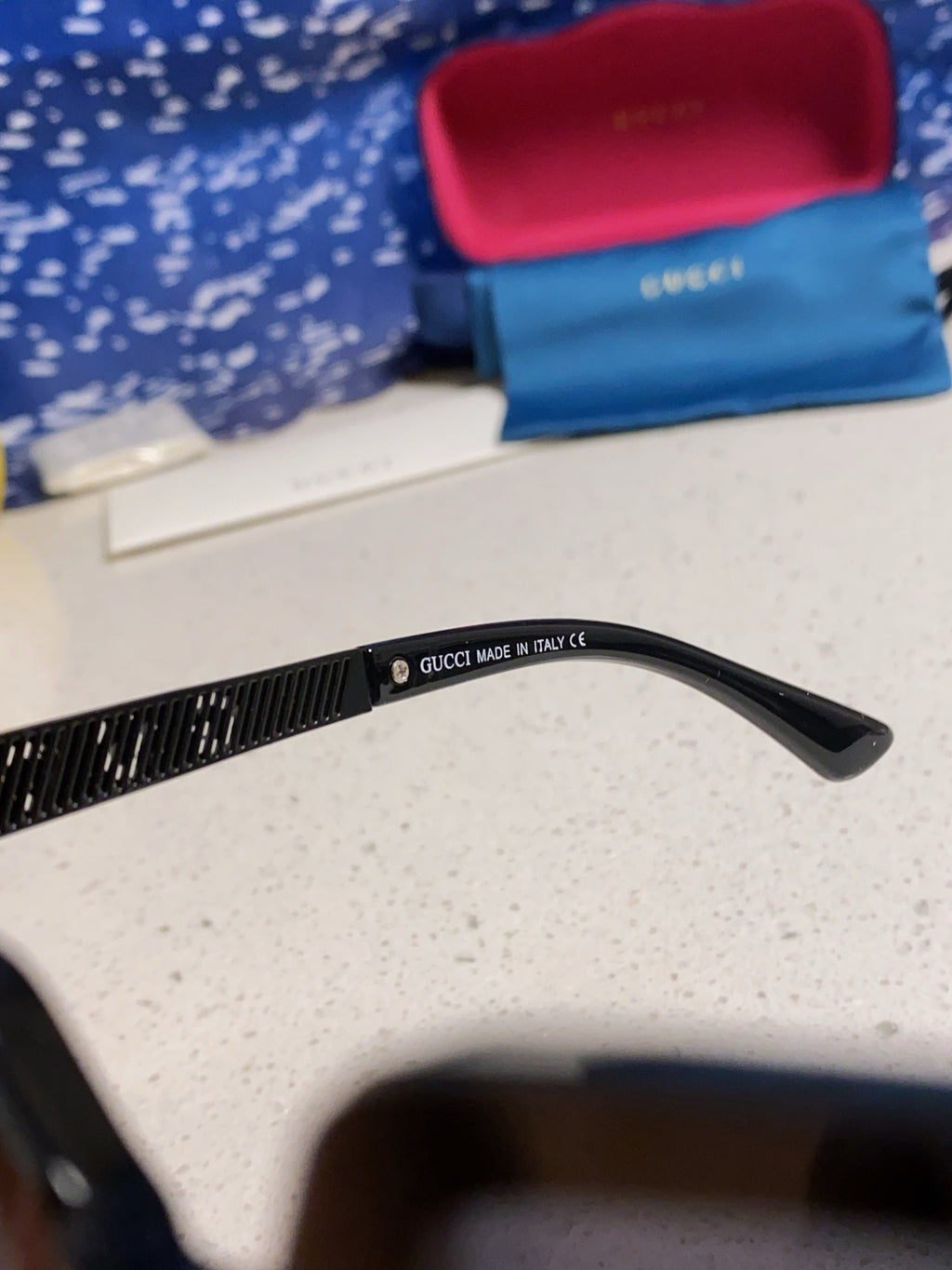 Gucci Polarized Square Silver Lens Sunglasses for Men & Women - detail image 8