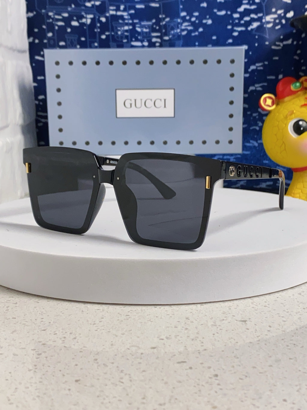 Gucci Polarized Square Silver Lens Sunglasses for Men & Women