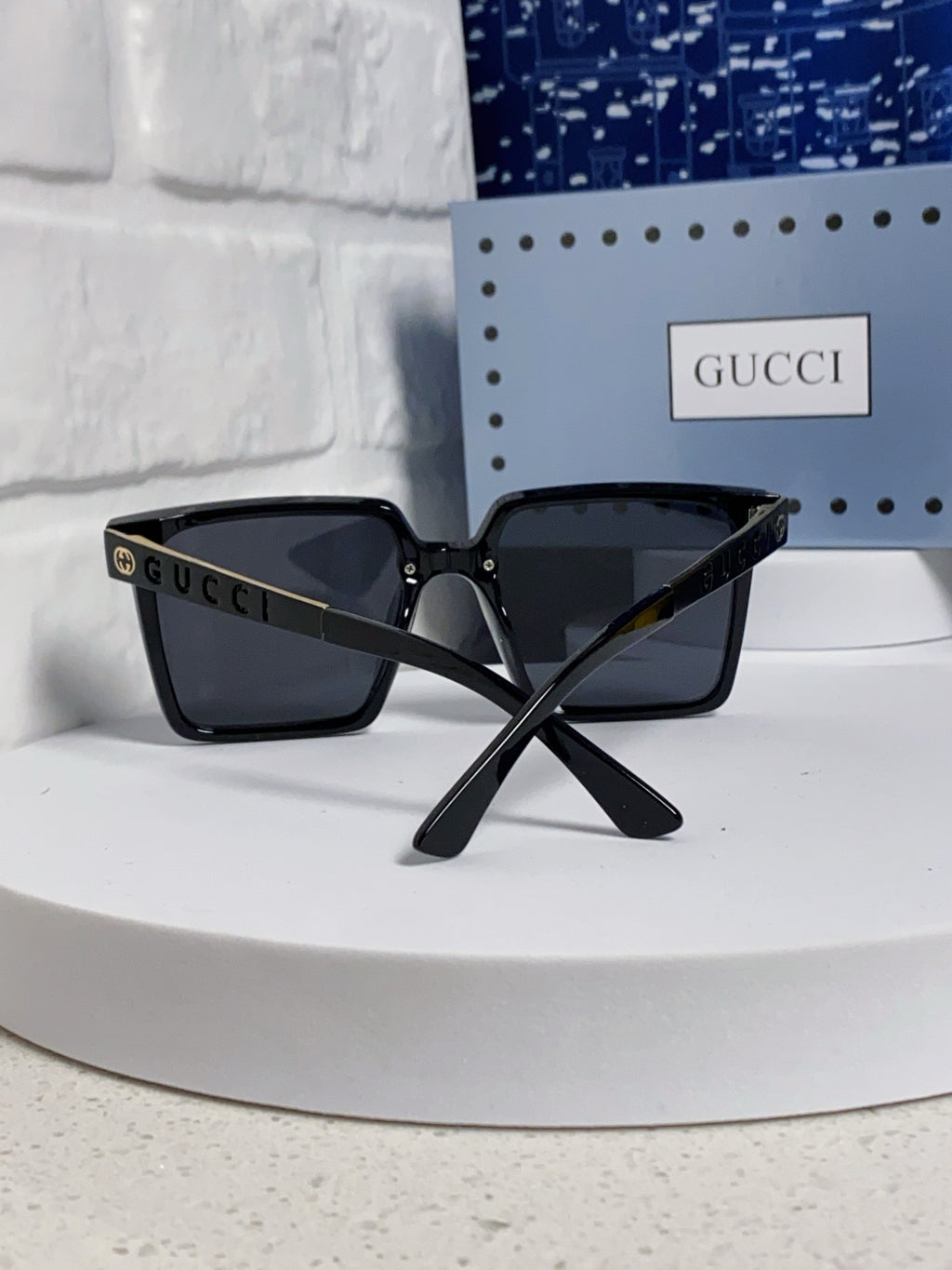 Gucci Polarized Square Silver Lens Sunglasses for Men & Women - detail image 3