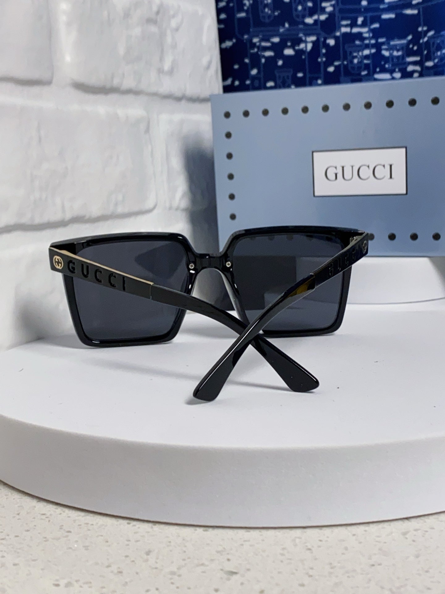 Gucci Polarized Square Silver Lens Sunglasses for Men & Women - detail image 3