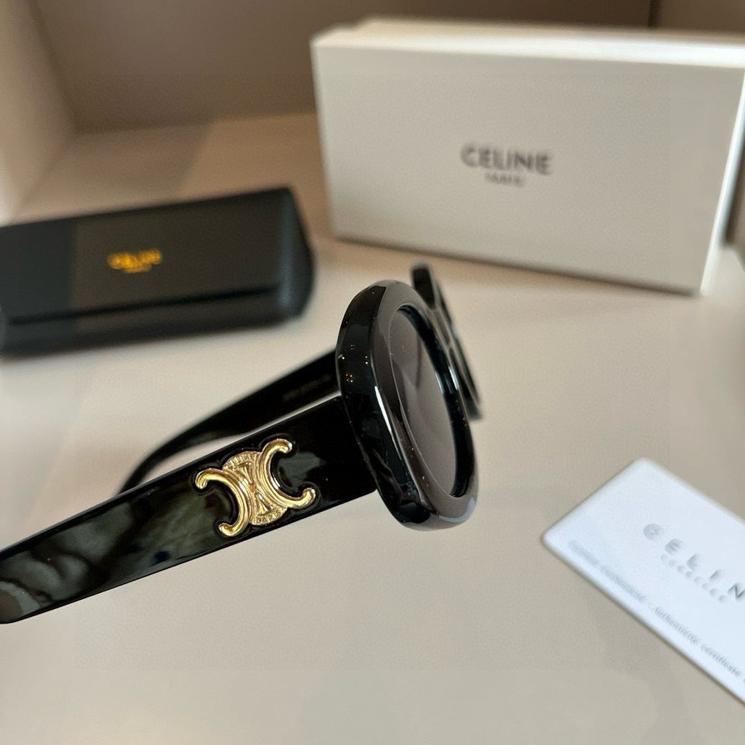 Celine Fashion Black Lens Sunglasses for Men & Women - 382536
