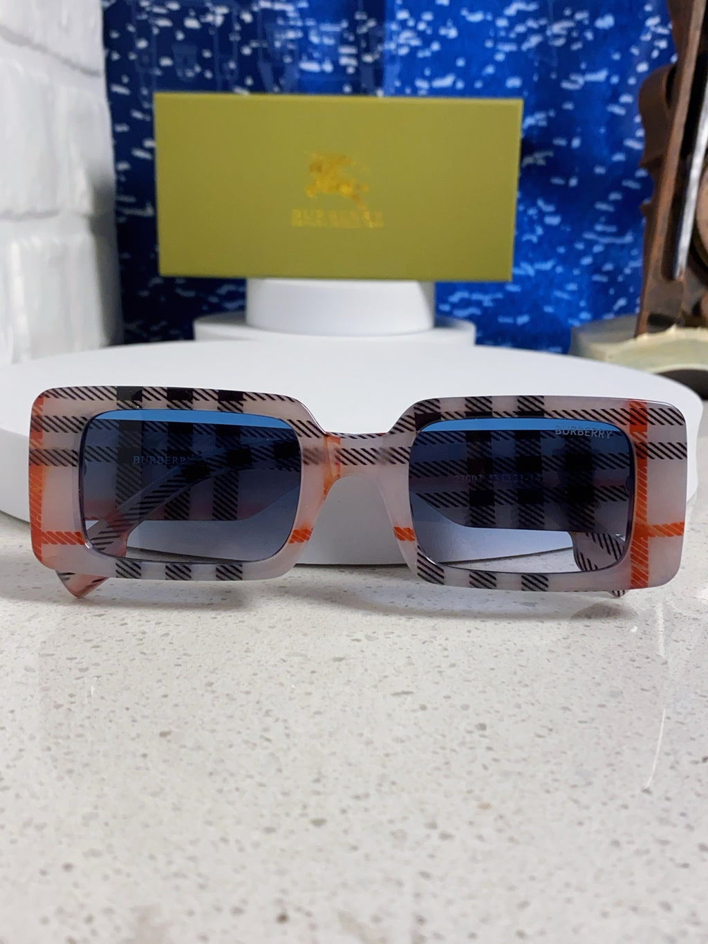 Burberry Square Blue Lens Sunglasses for Men & Women - detail image 9