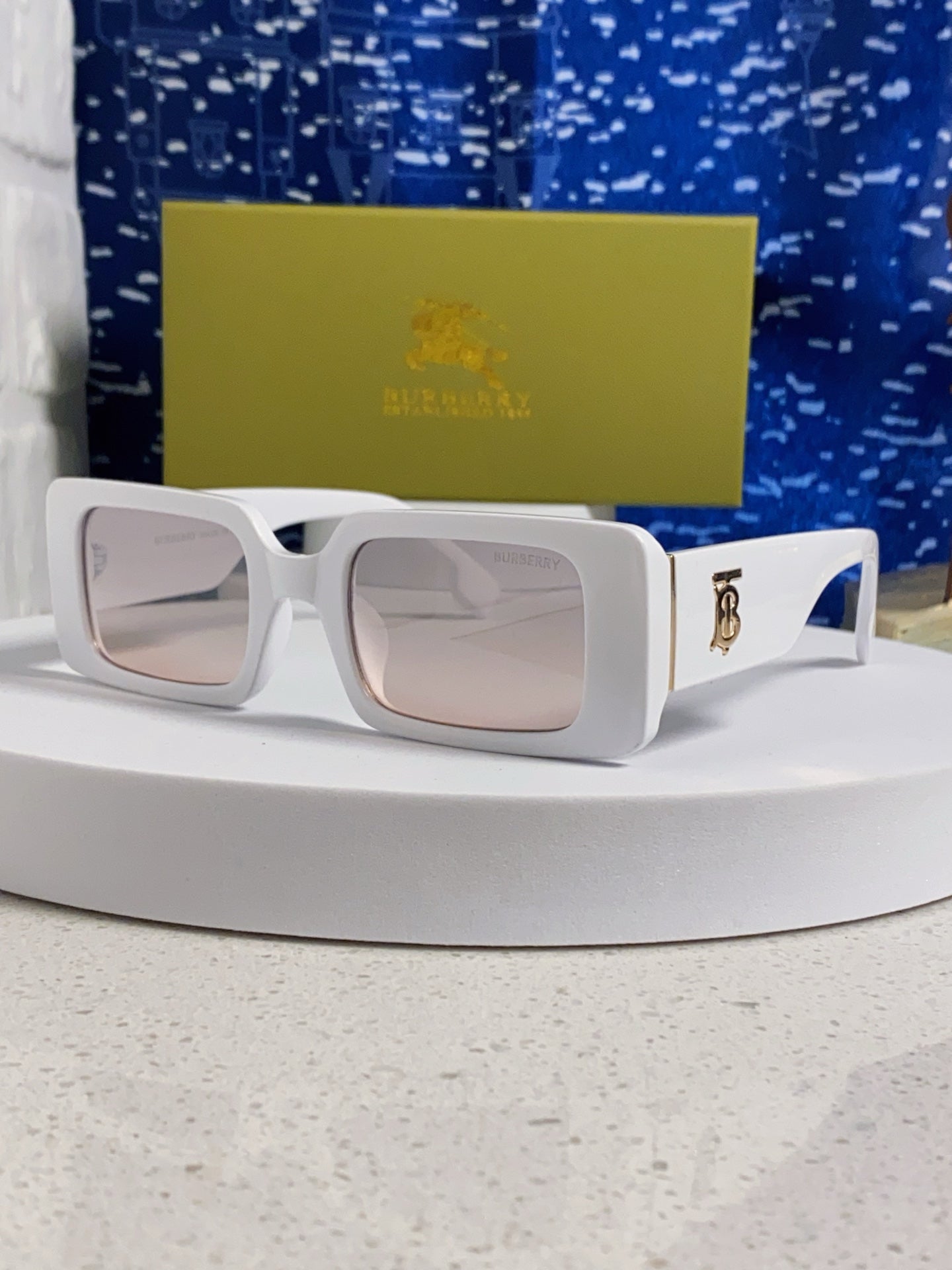 Burberry Square Silver Lens Sunglasses for Men & Women - 465963