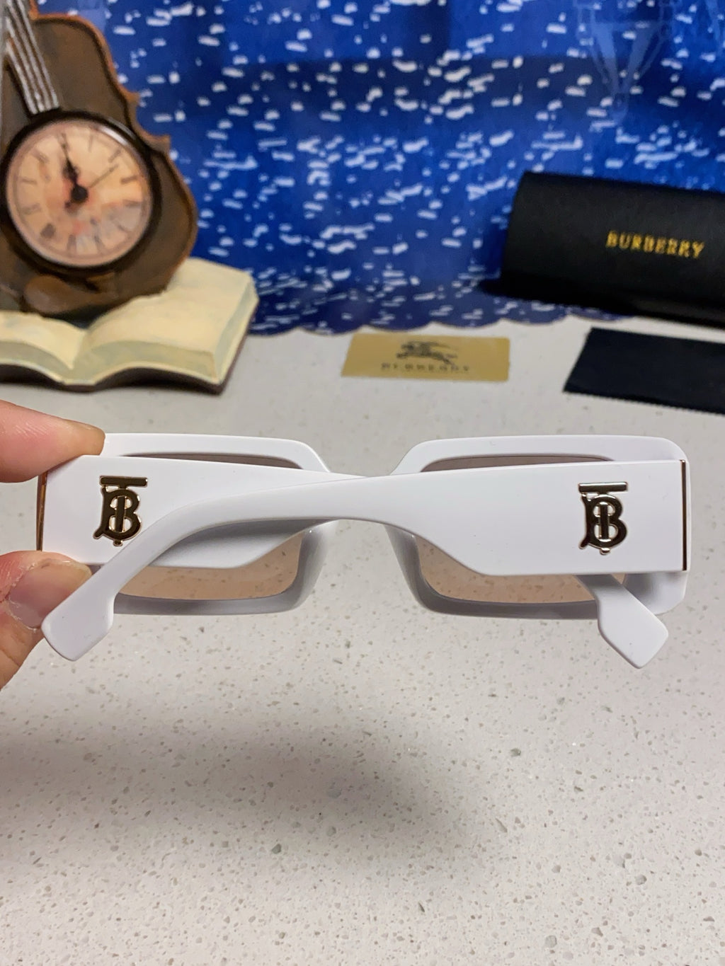 Burberry Square Silver Lens Sunglasses for Men & Women - 465963 - detail image 5