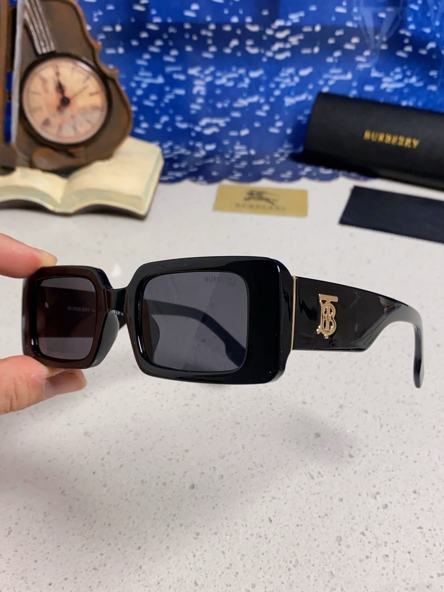 Burberry Square Silver Lens Sunglasses for Men & Women - 465964 - detail image 6