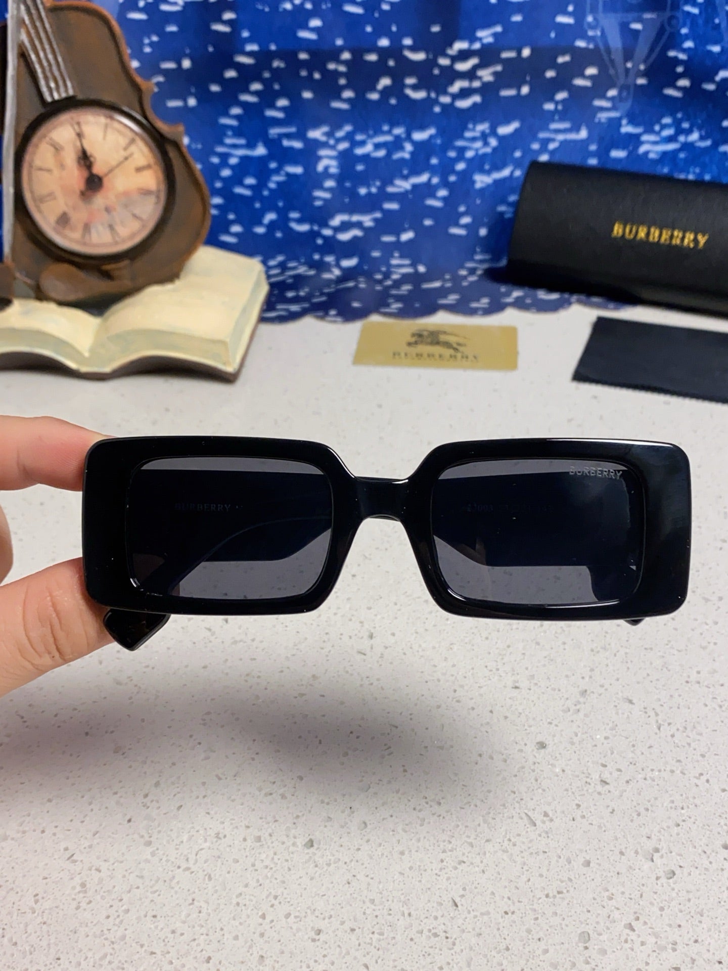 Burberry Square Silver Lens Sunglasses for Men & Women - 465964 - detail image 4