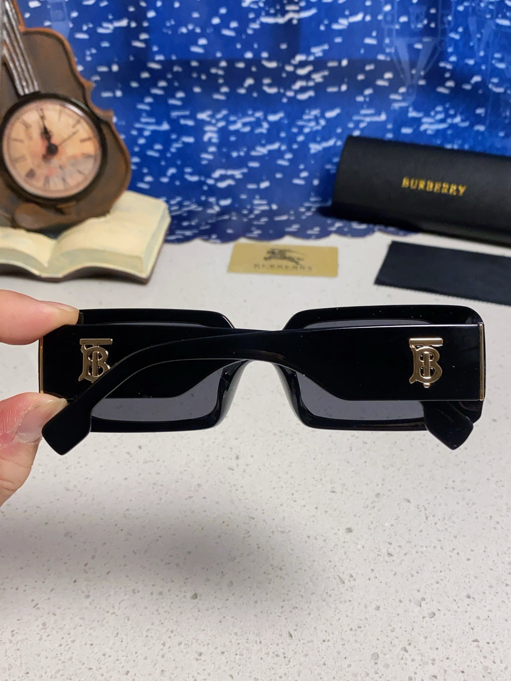 Burberry Square Silver Lens Sunglasses for Men & Women - 465964 - detail image 5