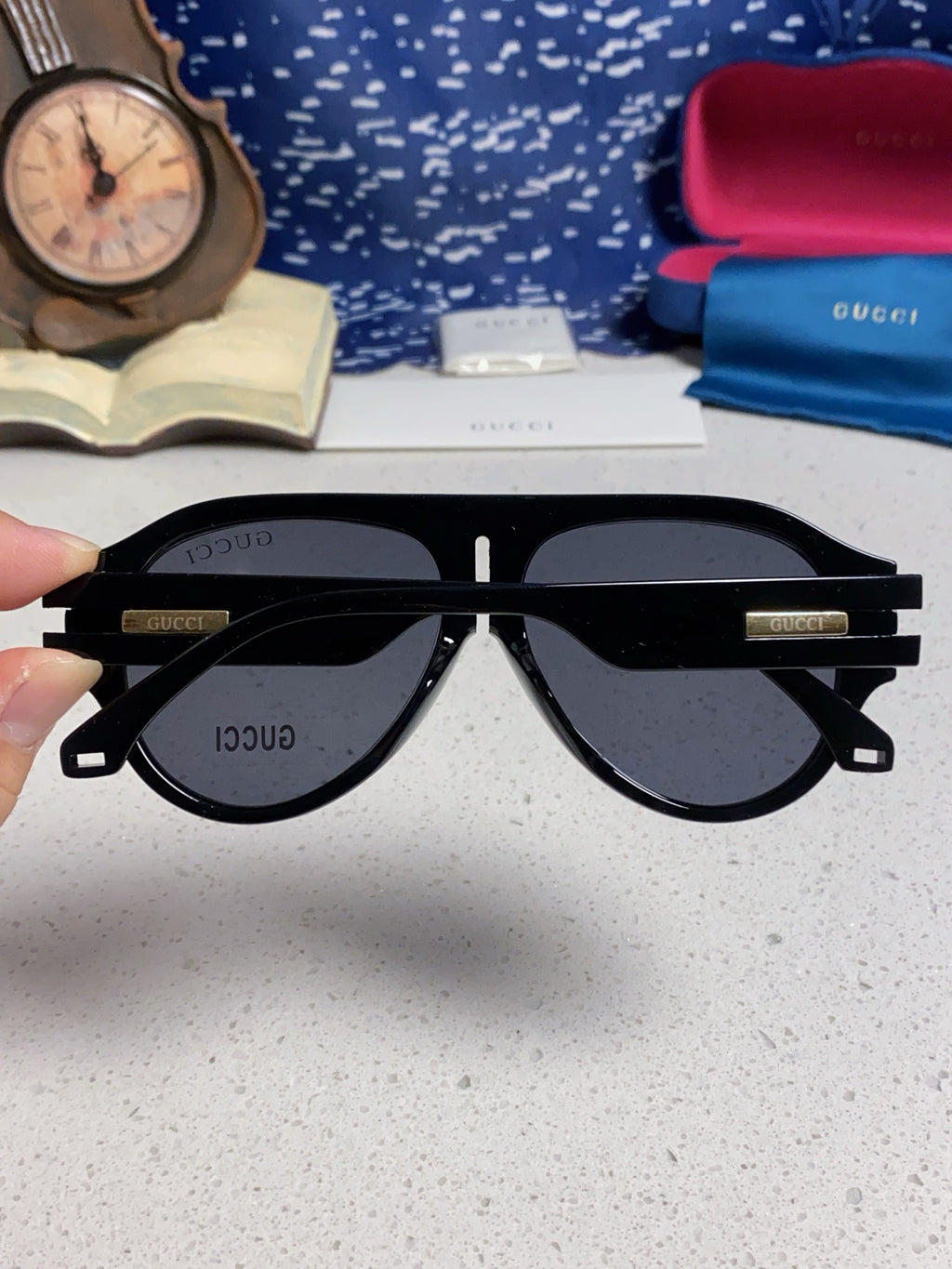 Gucci Aviator Silver Lens Sunglasses for Men & Women - 431399 - detail image 5