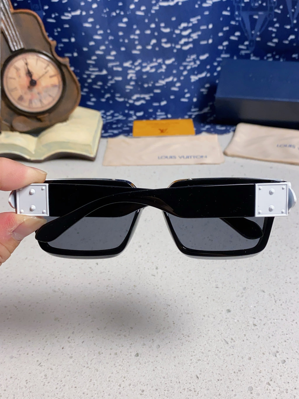 Louis Vuitton M96006 Square Silver Lens Sunglasses for Men & Women - detail image 5